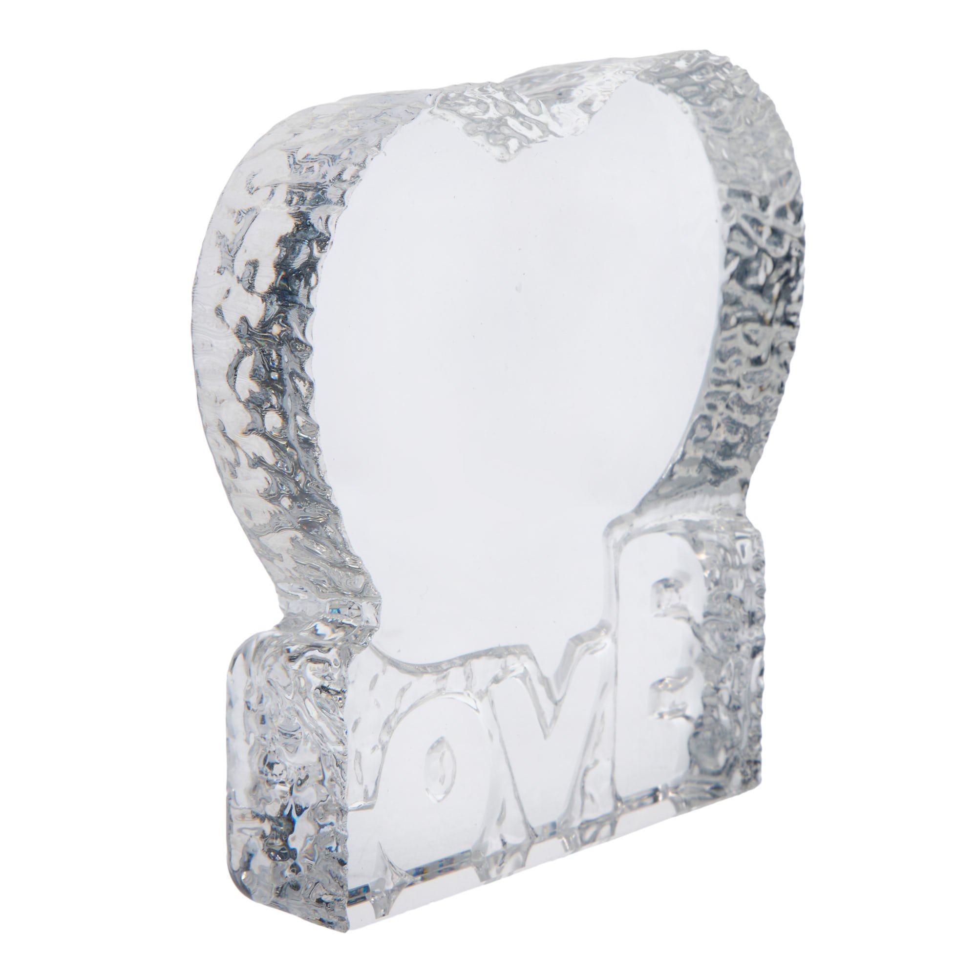 Optical Crystal Love Heart Paperweight