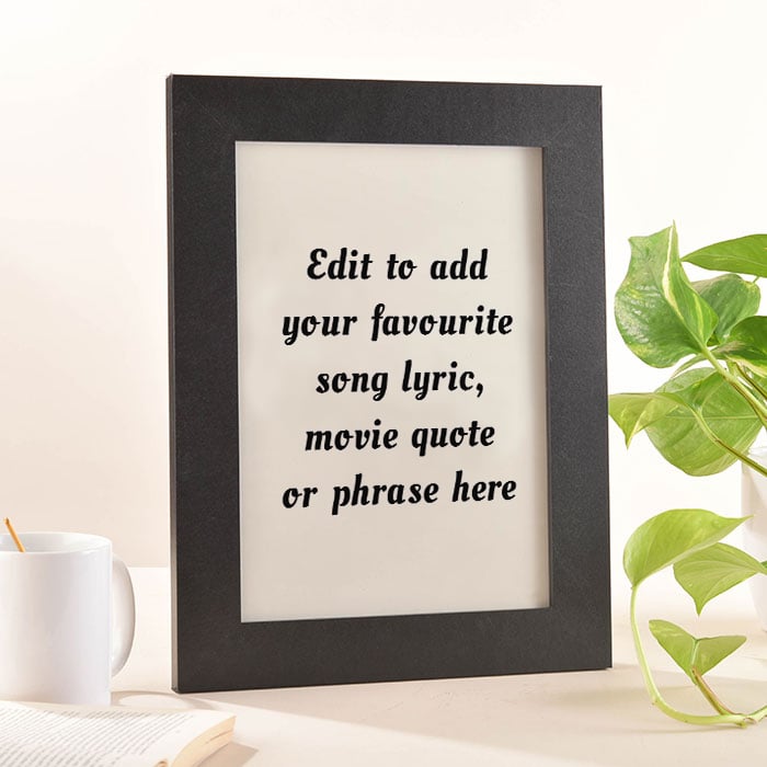 Personalised Wall Art - Add Your Own Music Lyrics, Movie Quote, or Famous Phrase