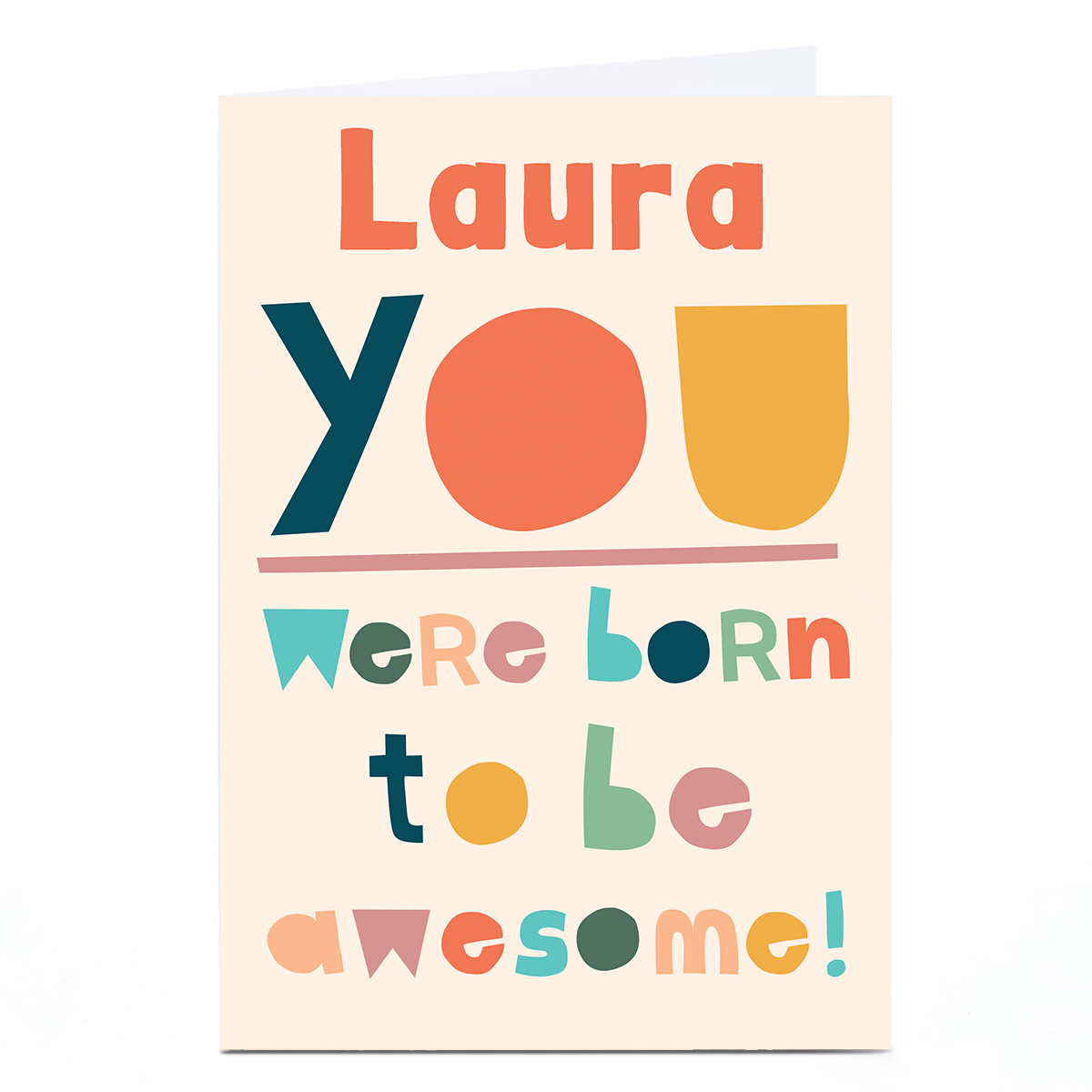 Personalised Hello Munki Card - Born to be Awesome