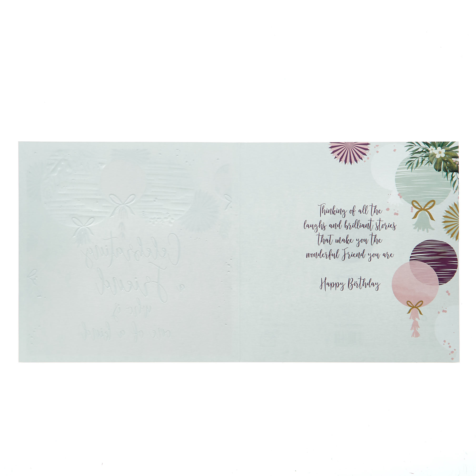 Platinum Birthday Card - Celebrating A Friend