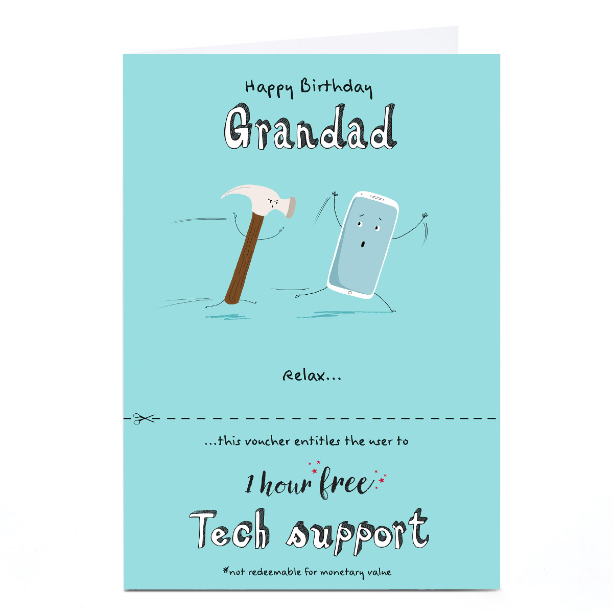 Personalised Cory Reid Birthday Card - Tech Support, Grandad