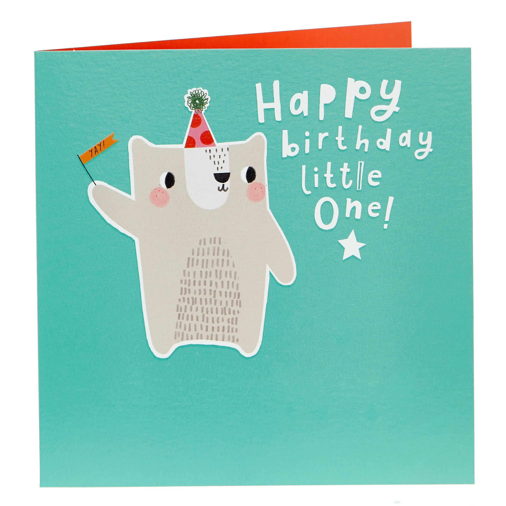Birthday Card - Little One Party Bear