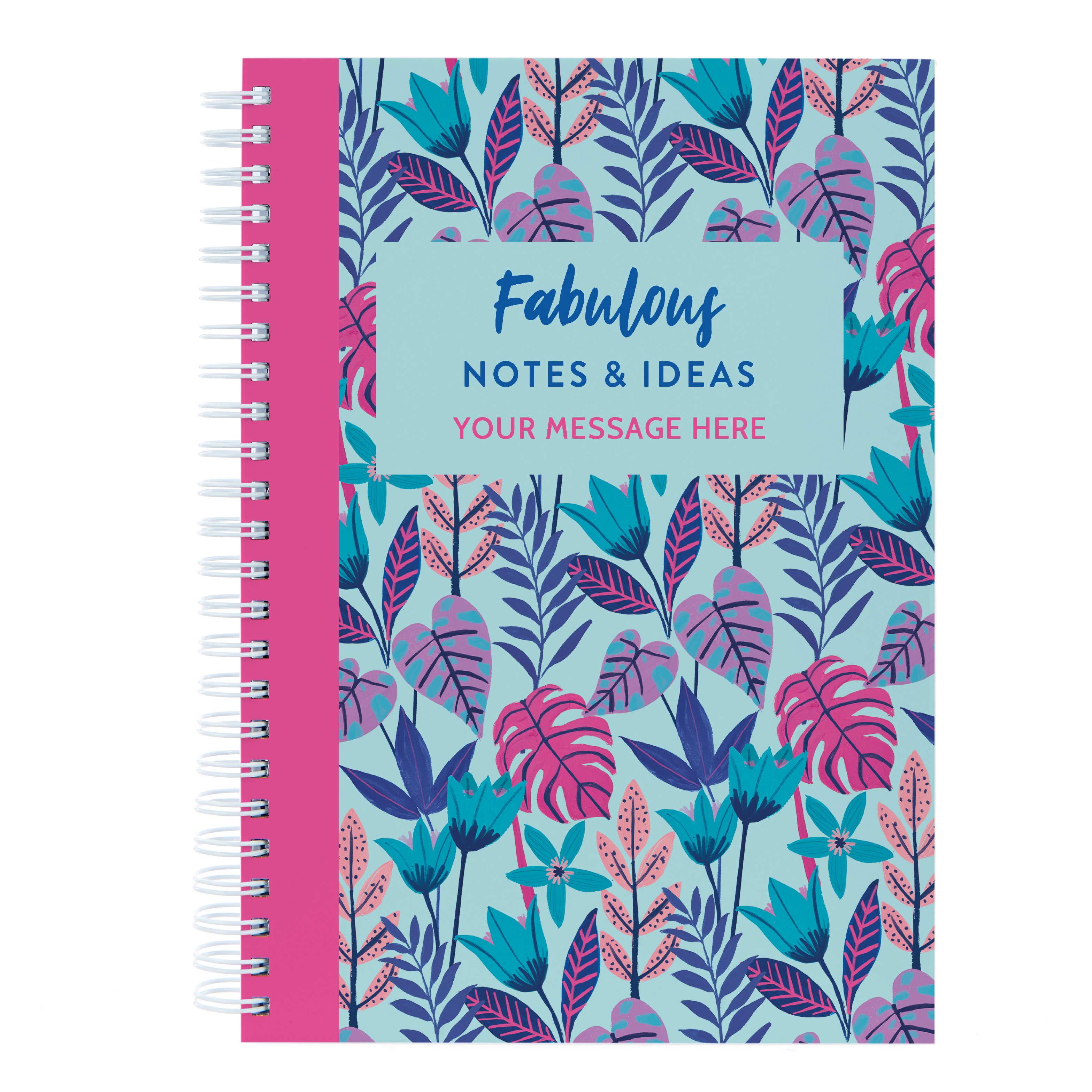 Personalised Notebook - Fabulous Notes and Ideas Bright Florals