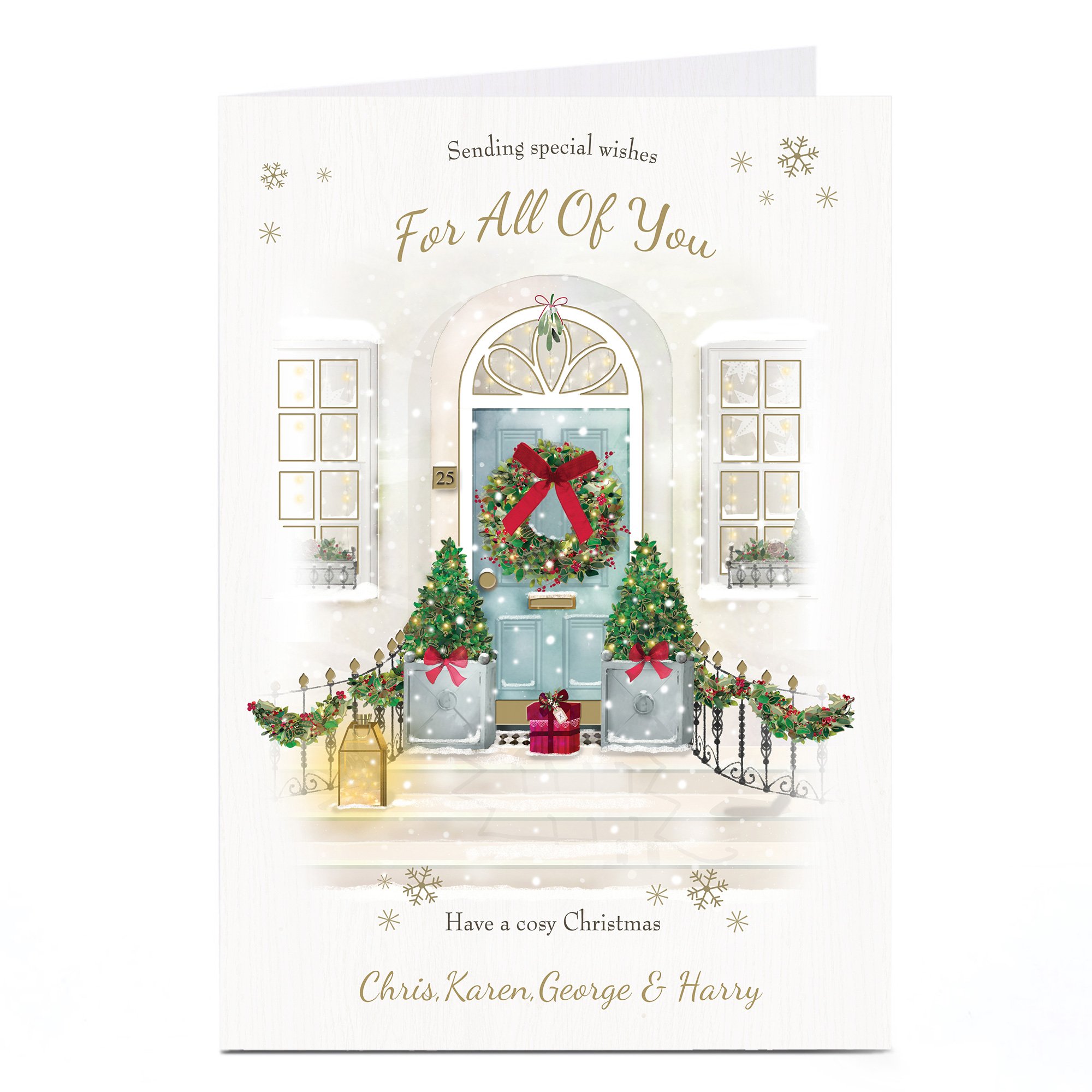 Personalised Christmas Card - Special Wishes For All Of You