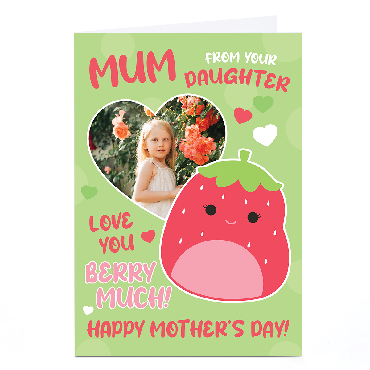 Photo Squishmallows Mother's Day Card - Love You Berry Much, From your Daughter