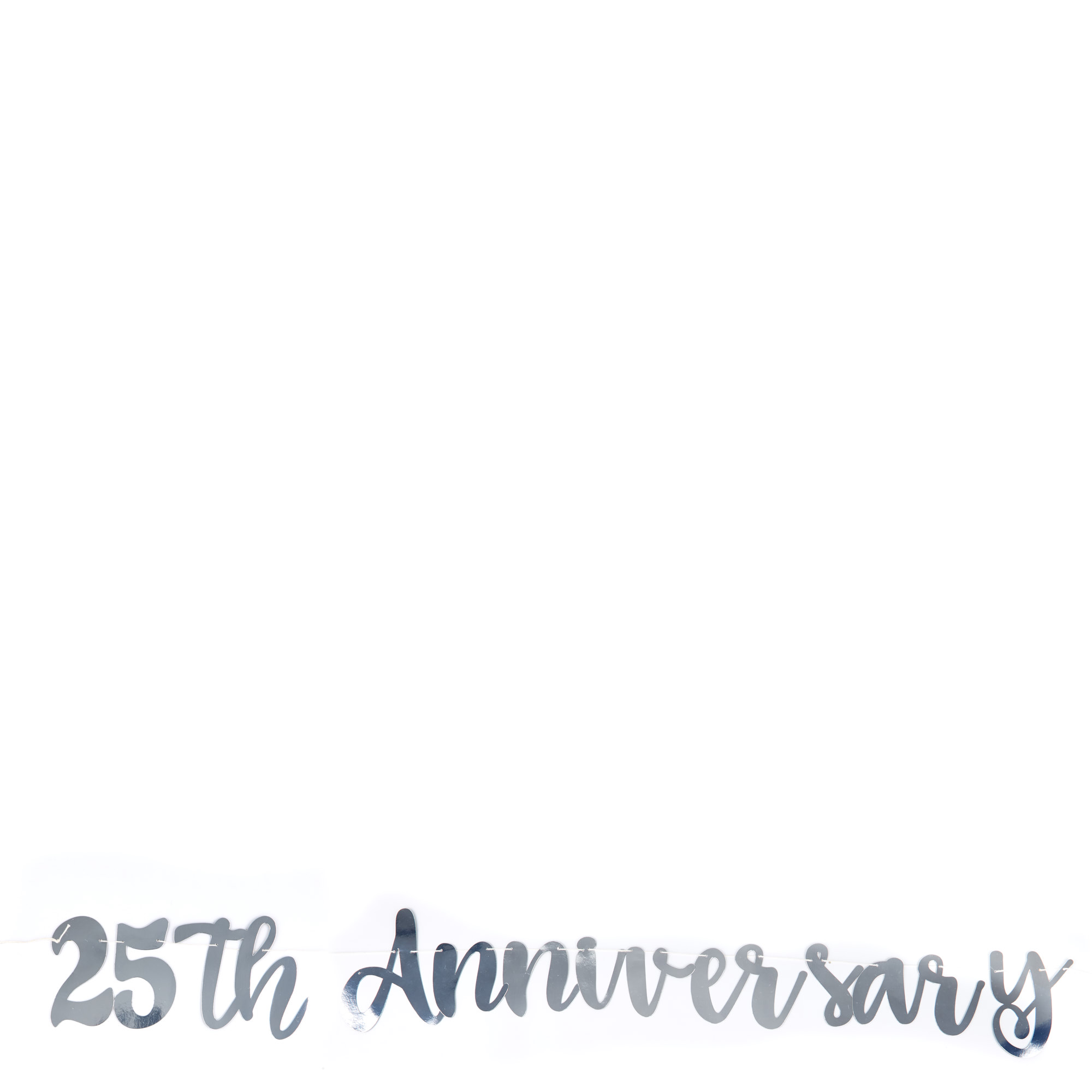 Silver 25th Wedding Anniversary Banner 