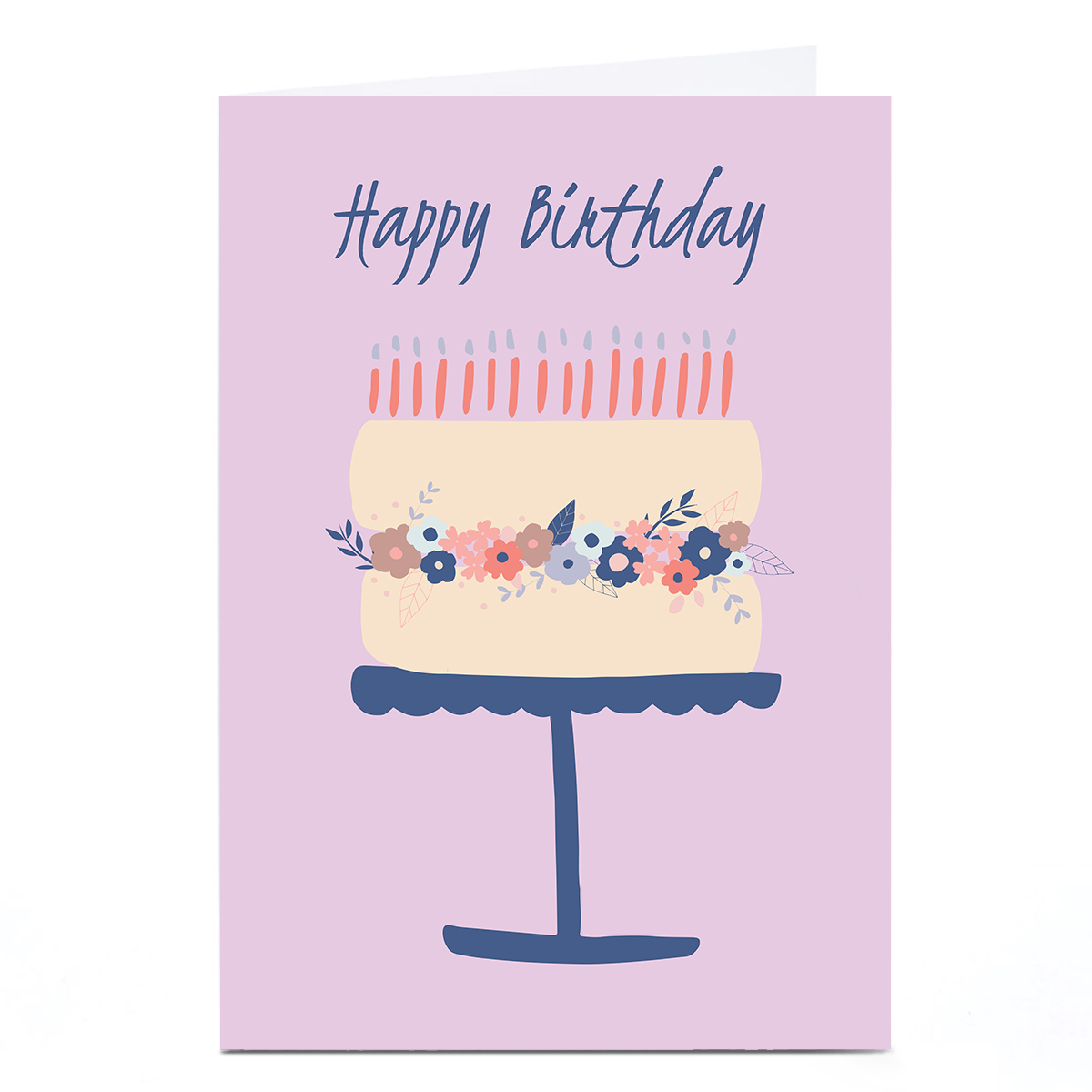 Personalised Sazerelli Birthday Card - Cake Stand