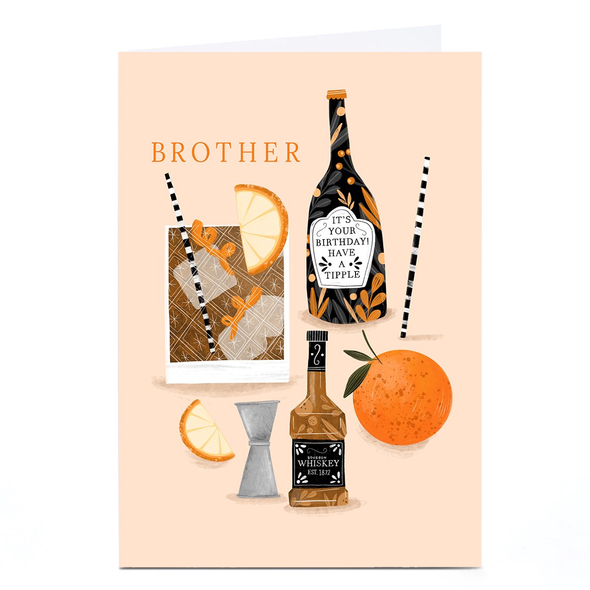 Personalised Lucy Hook Birthday Card - Have A Tipple