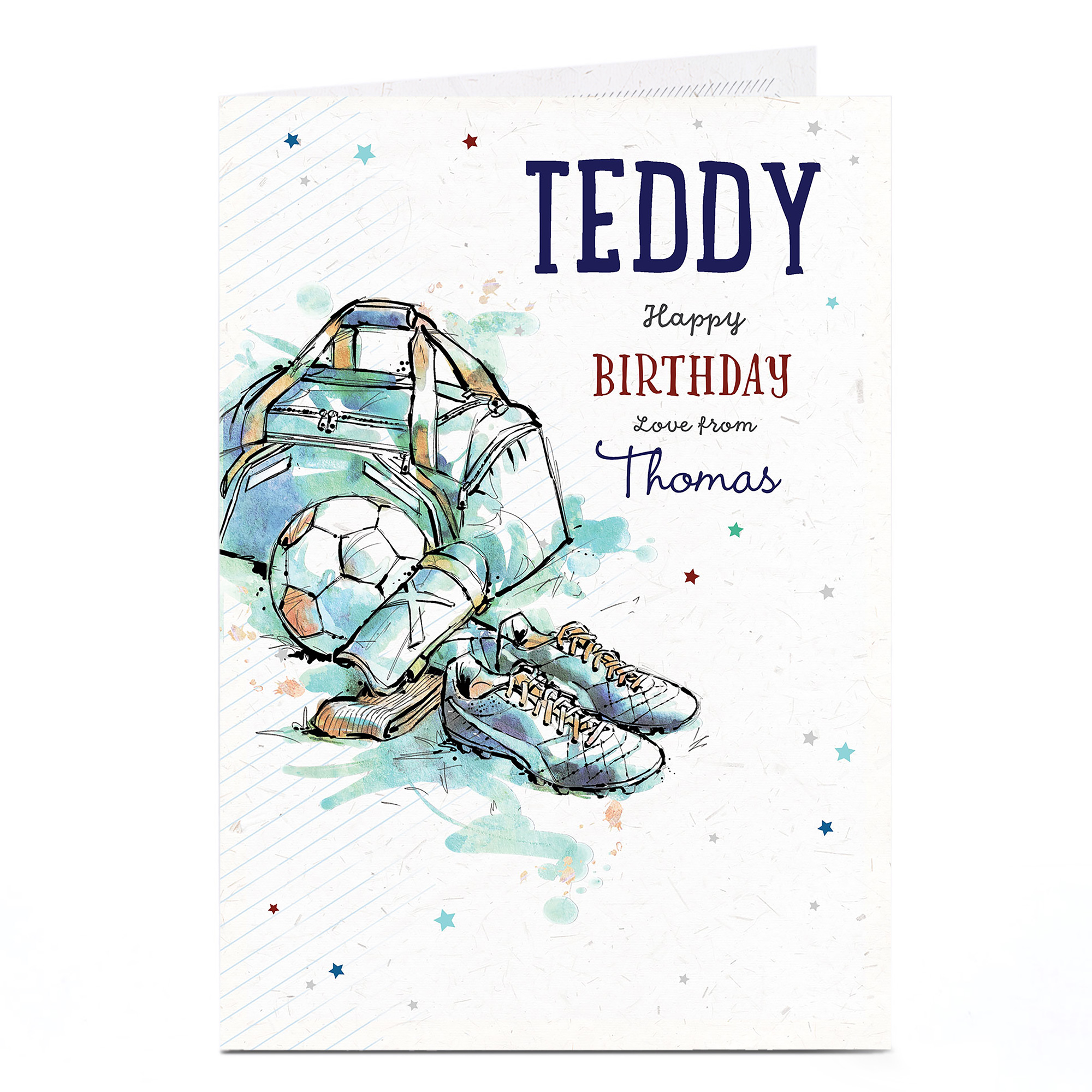 Personalised Birthday Card - Football Kit