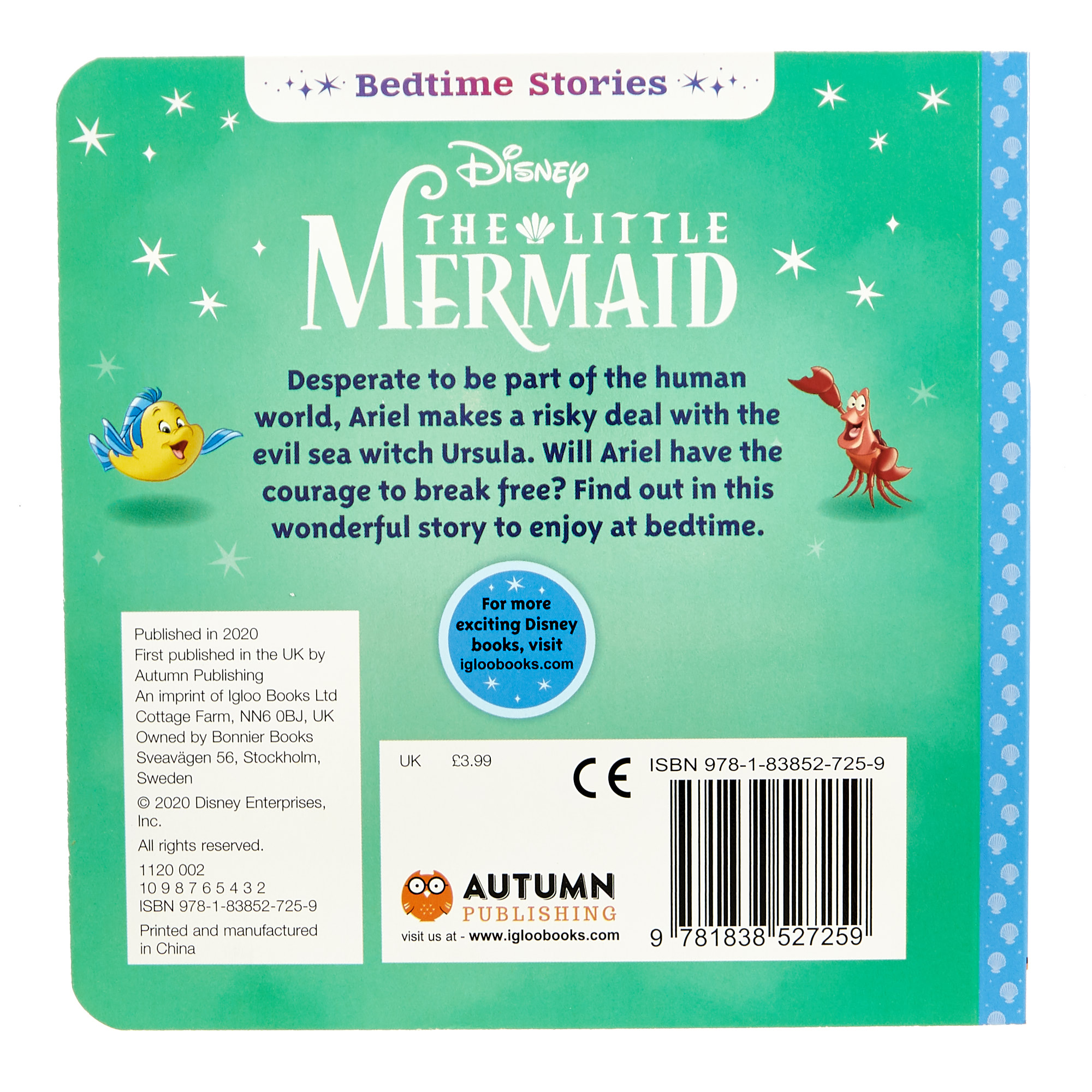 Disney Bedtime Stories - The Little Mermaid Book