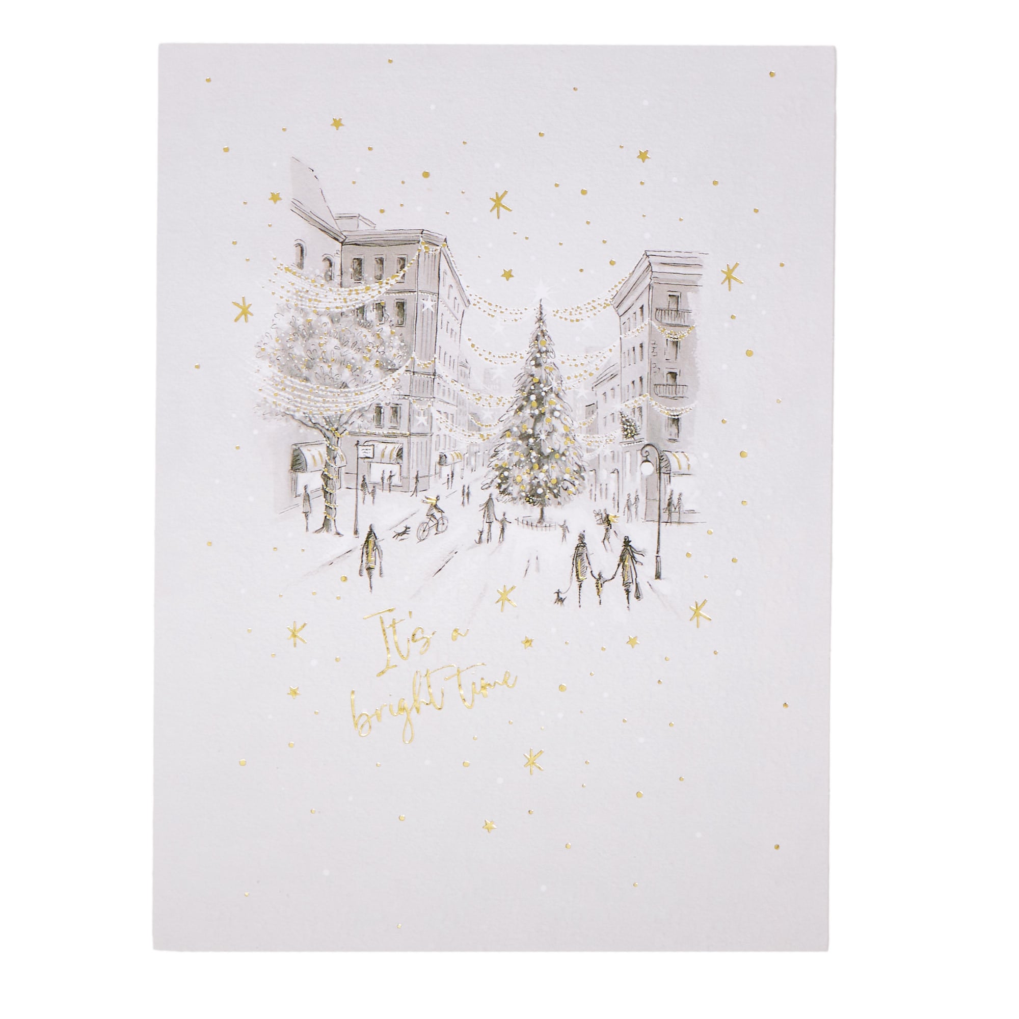 10 Deluxe Skating Scene Charity Christmas Cards - 2 Designs