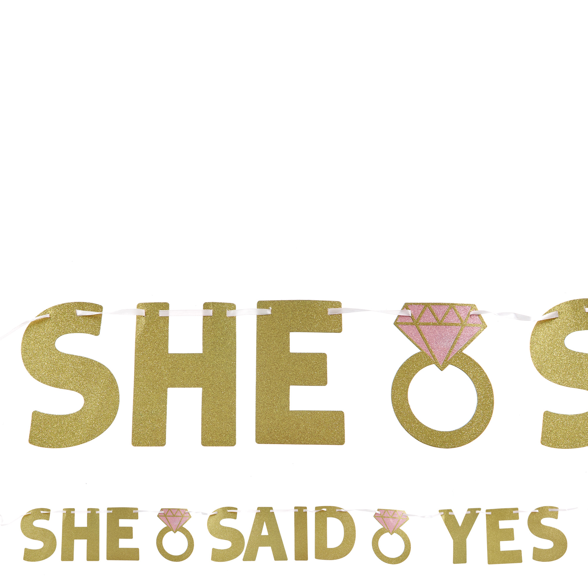 She Said Yes Engagement Party Banner