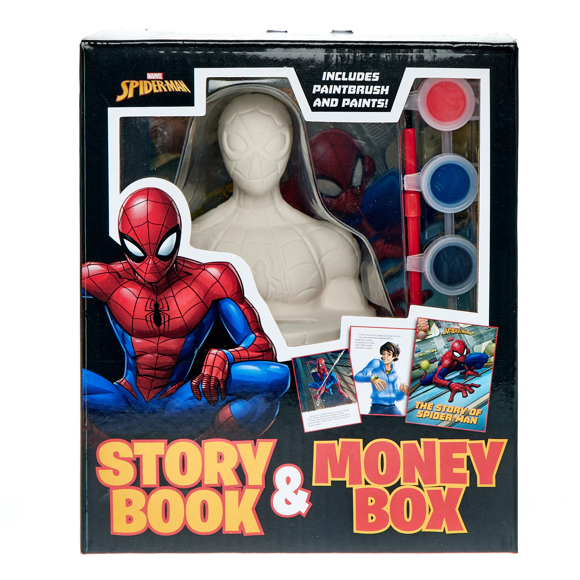 Spider-Man Story Book & Paint Your Own Money Box