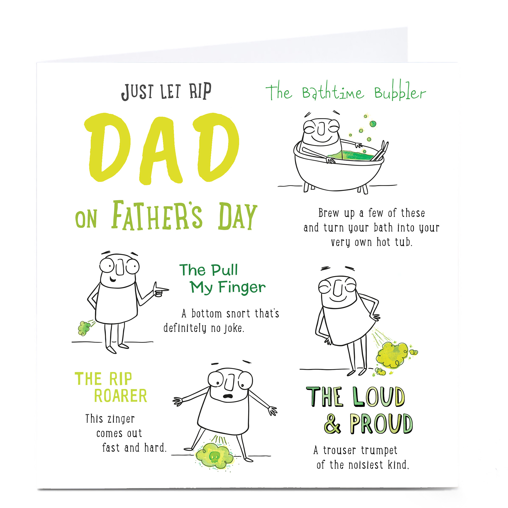 Personalised Father's Day Card - Just Let Rip