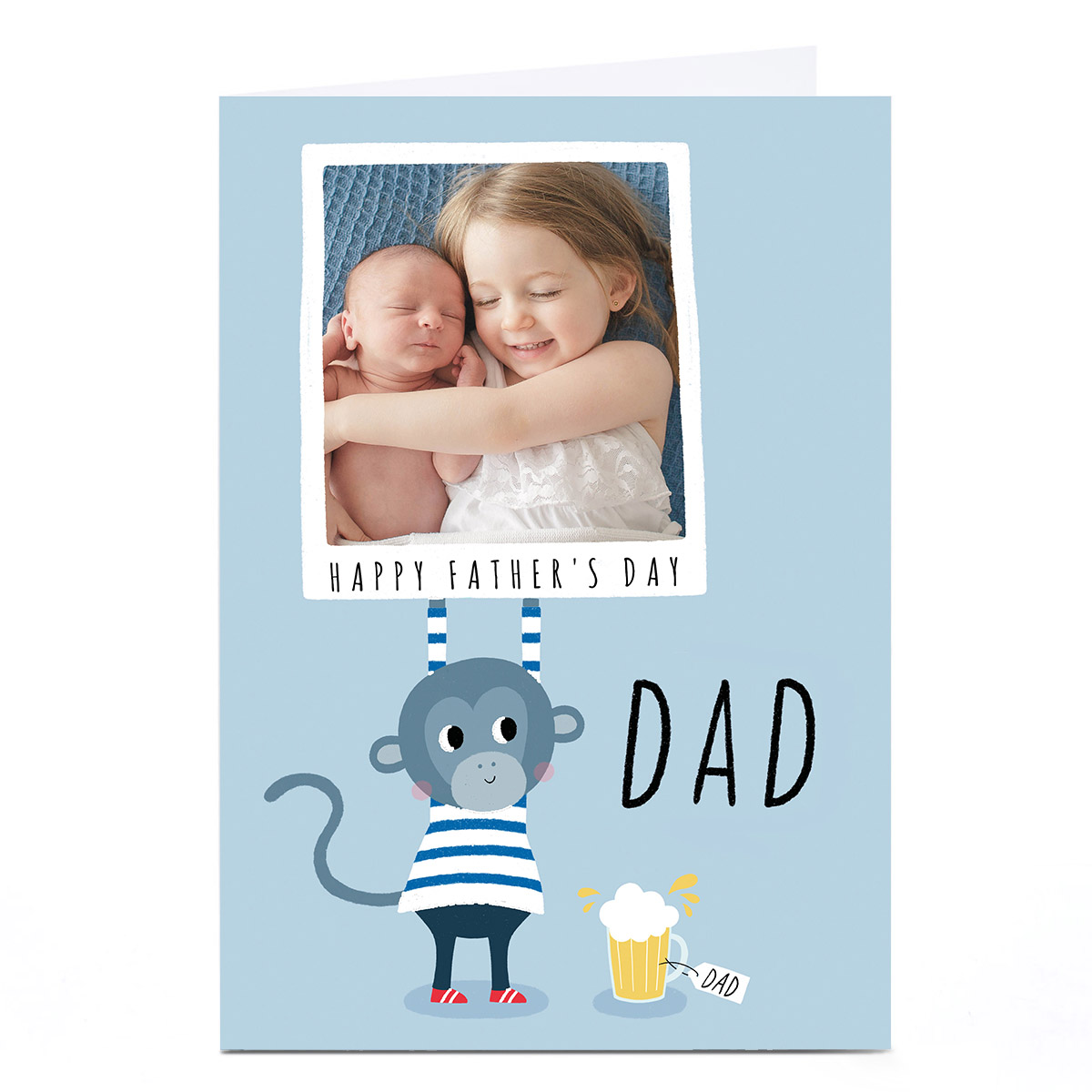 Photo Lemon & Sugar Father's Day Card - Dad Blue Polaroid 