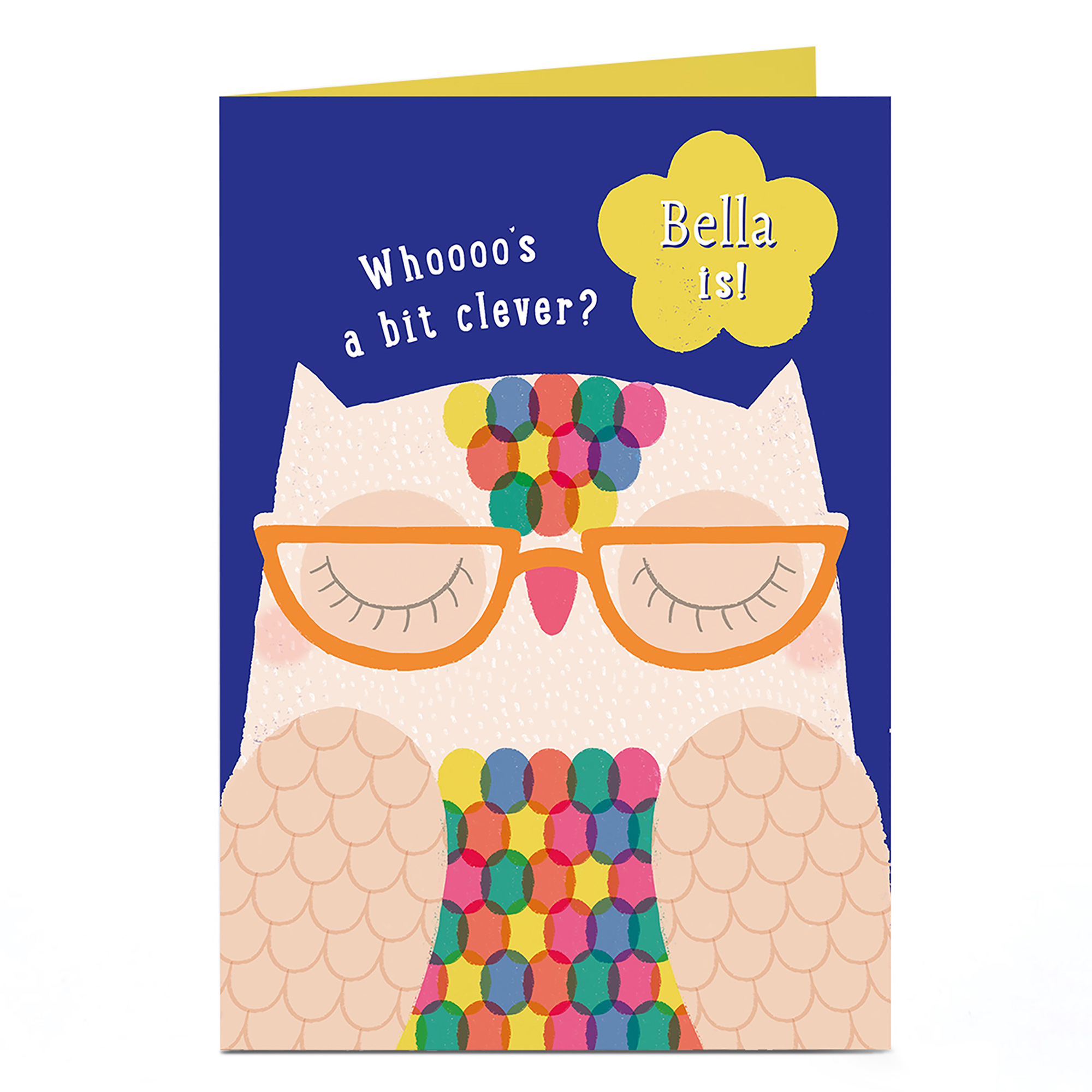Personalised Card - Whoooo's a bit clever?