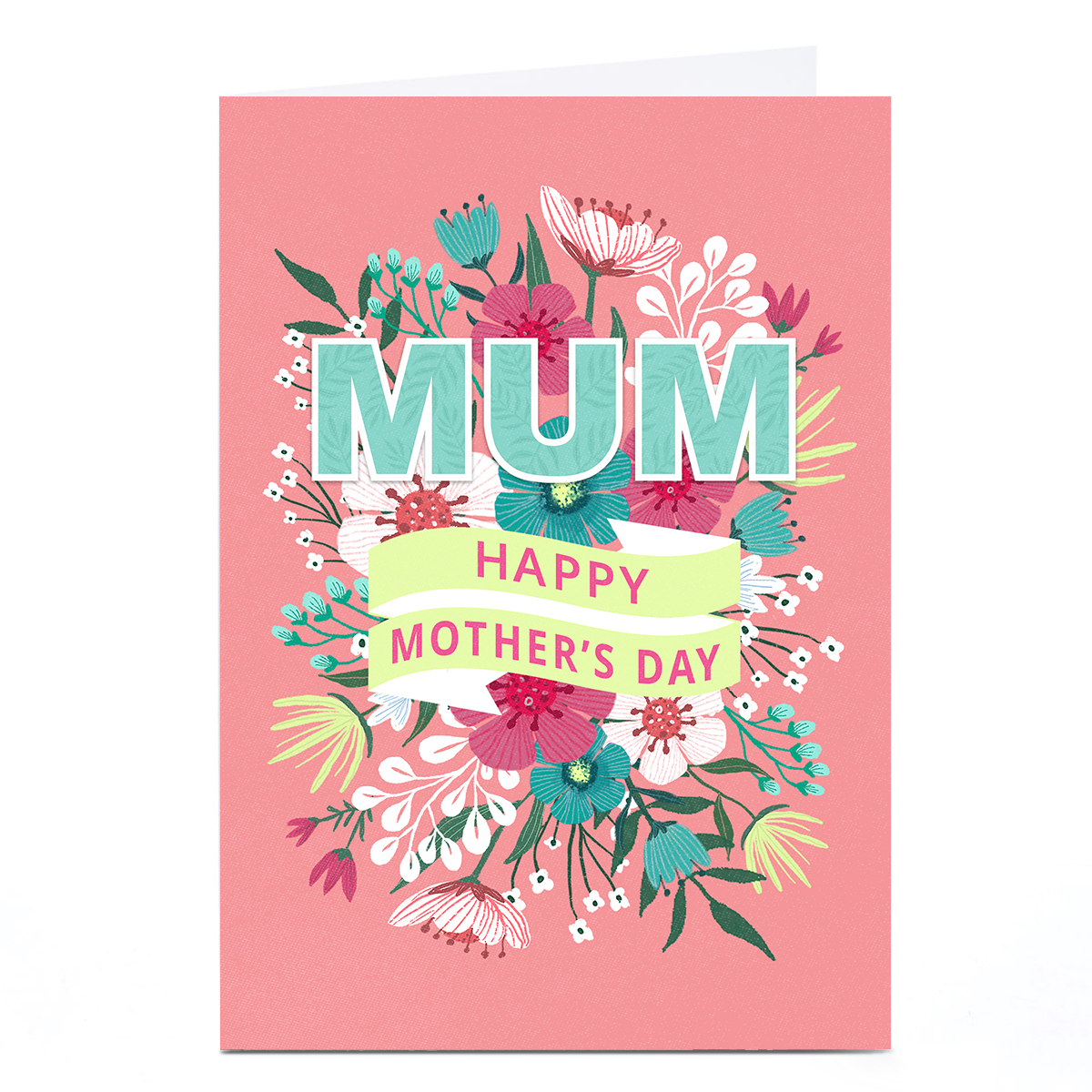 Personalised Dalia Clark Mother's Day Card - Mum with Flowers