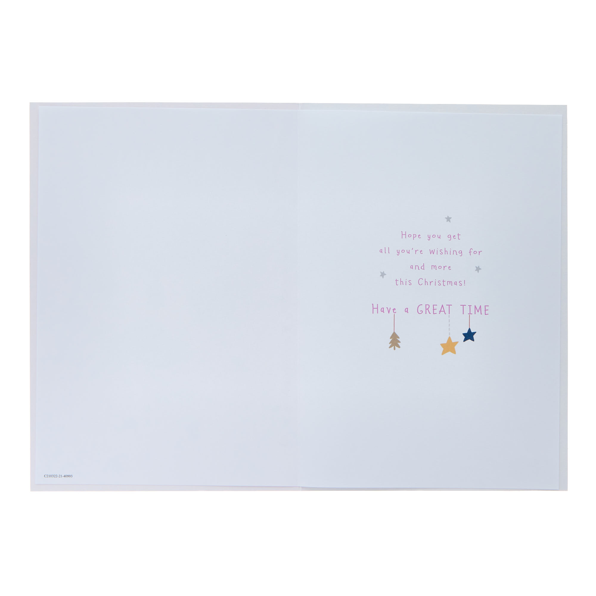 Cousin Hugs Star Pink Christmas Card