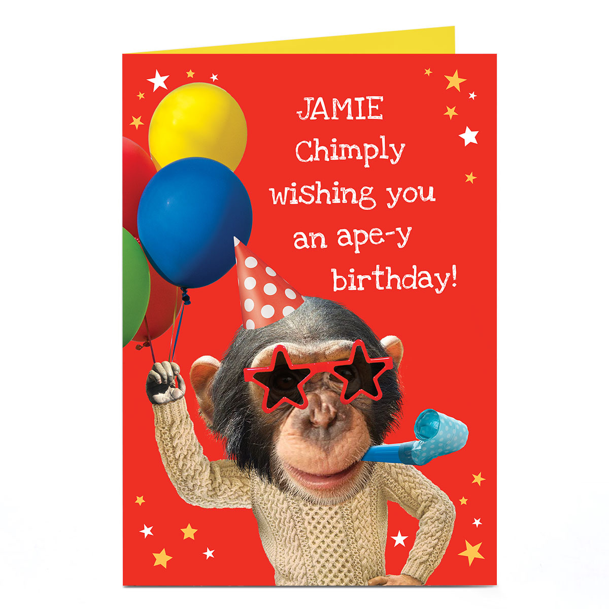 Personalised Heritage Wild Birthday Card - Ape-y Birthday!