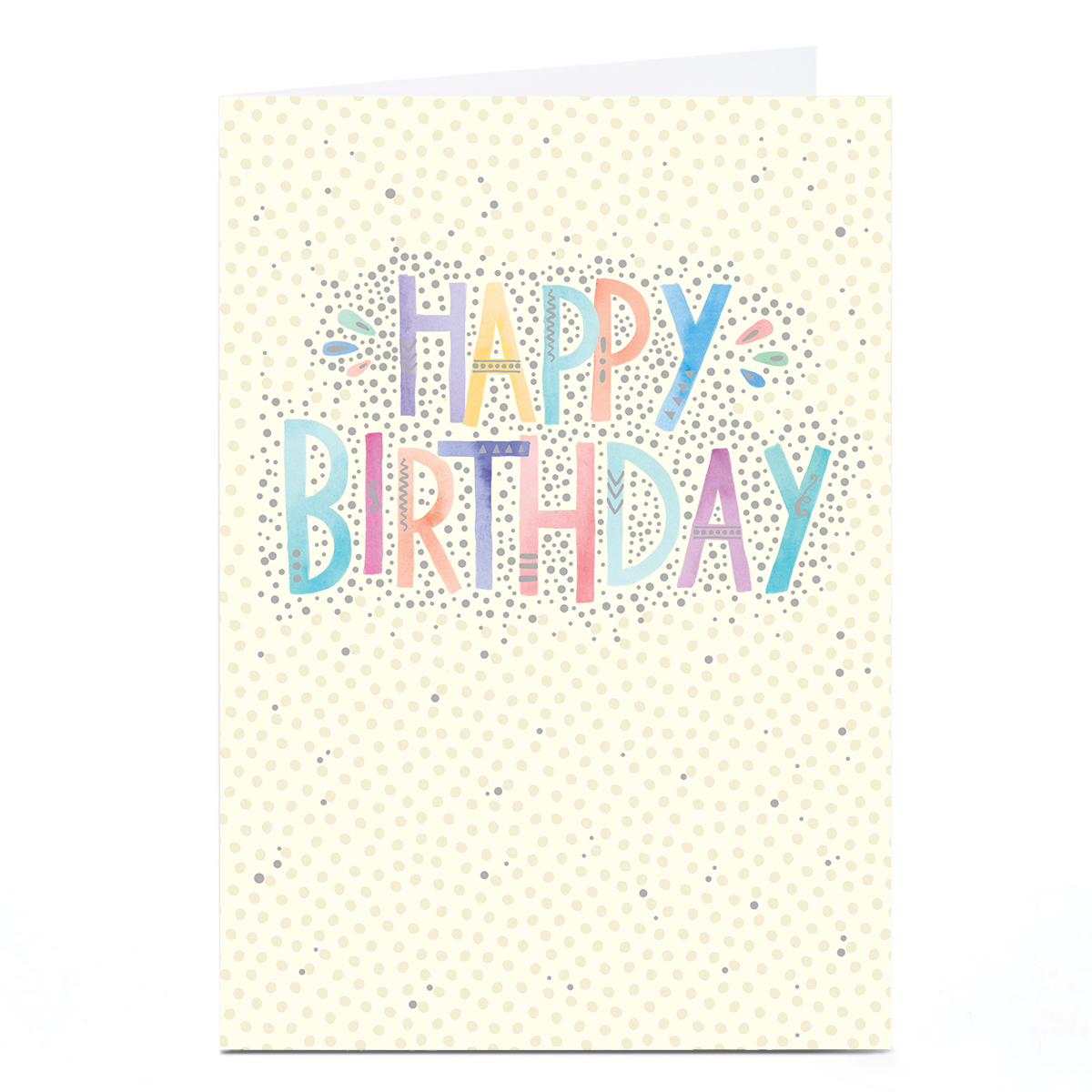 Personalised Birthday Card - Pastels and Speckles