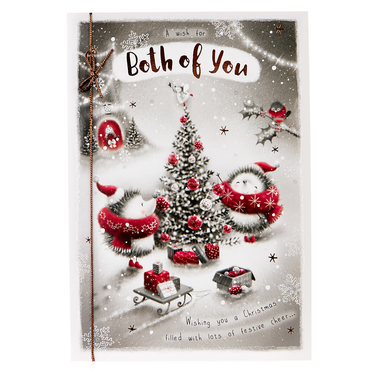 Signature Collection Christmas Card - Both Of You Hedgehogs