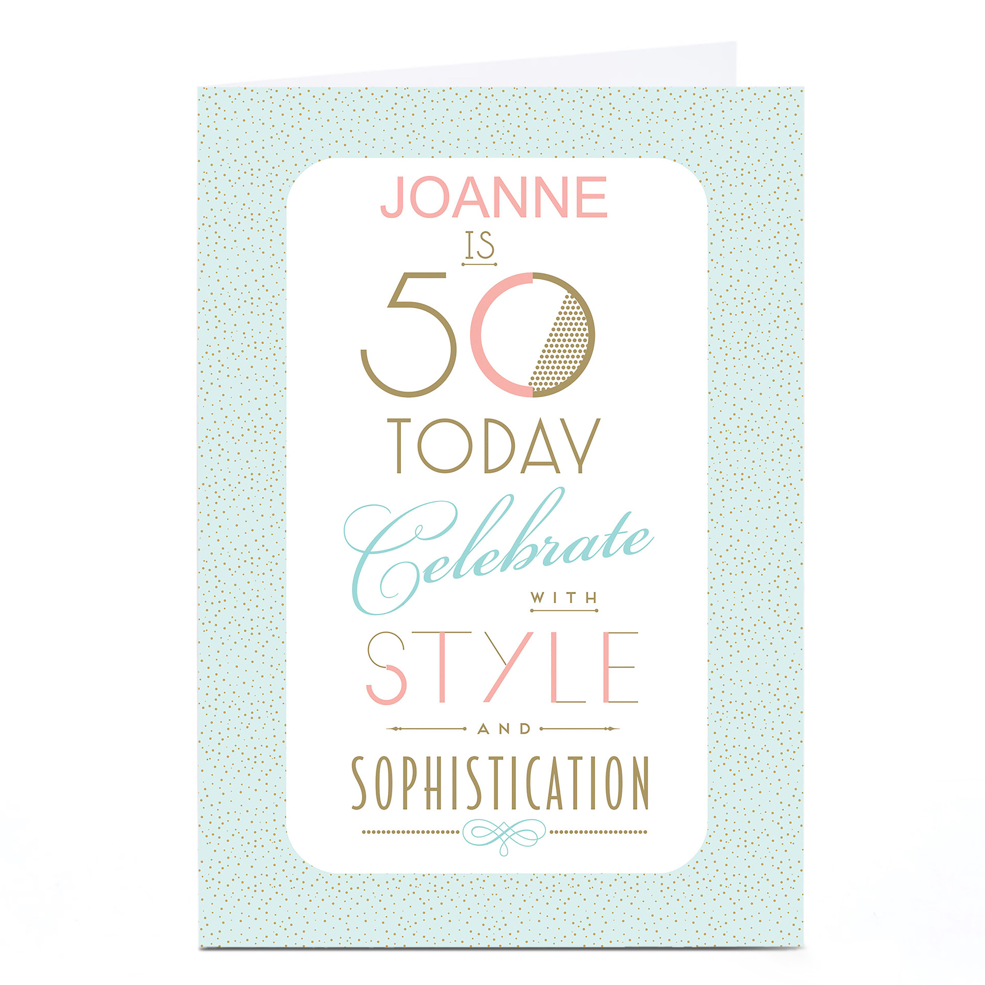 Personalised 50th Birthday Card - Style & Sophistication