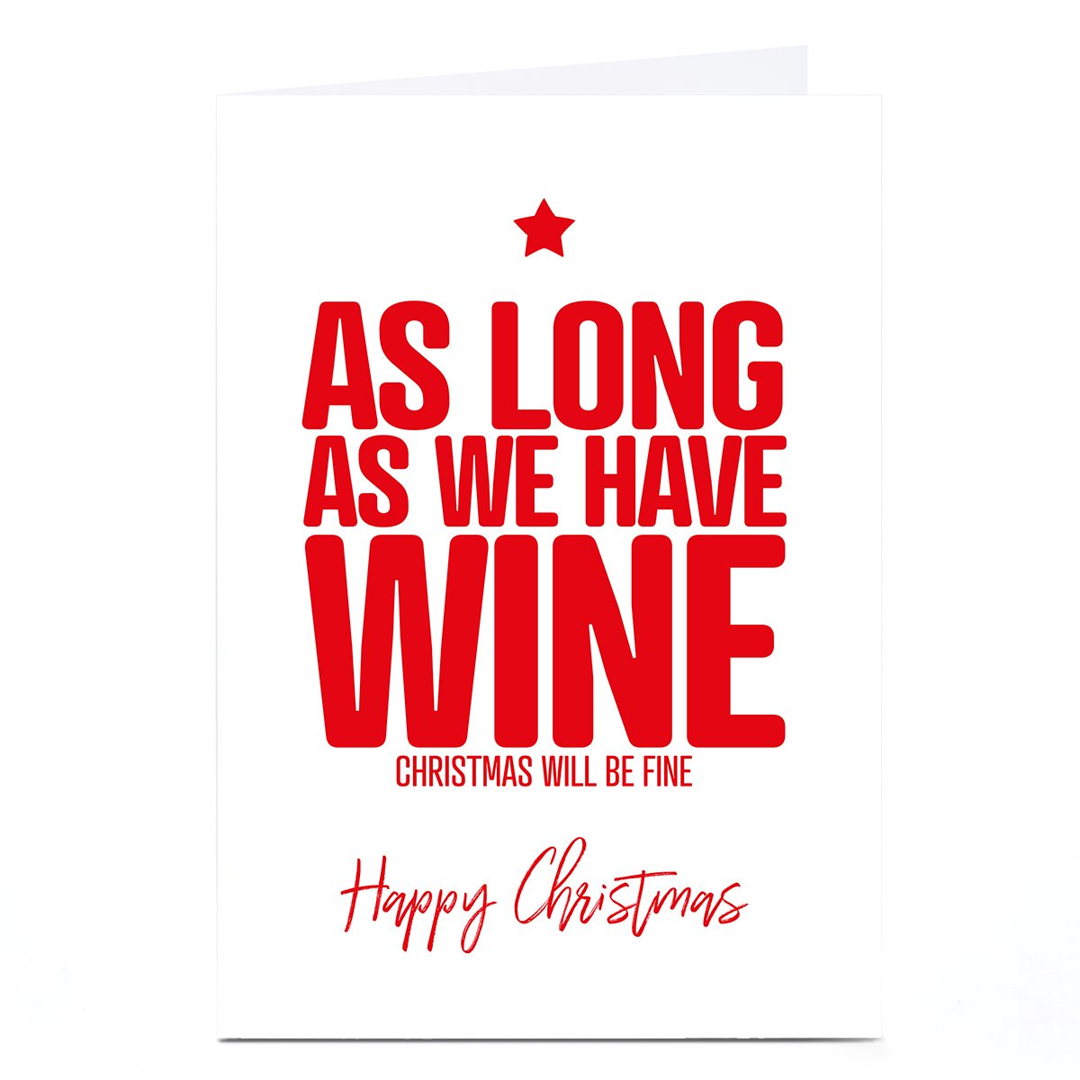 Personalised Punk Christmas Card - As Long As We Have Wine