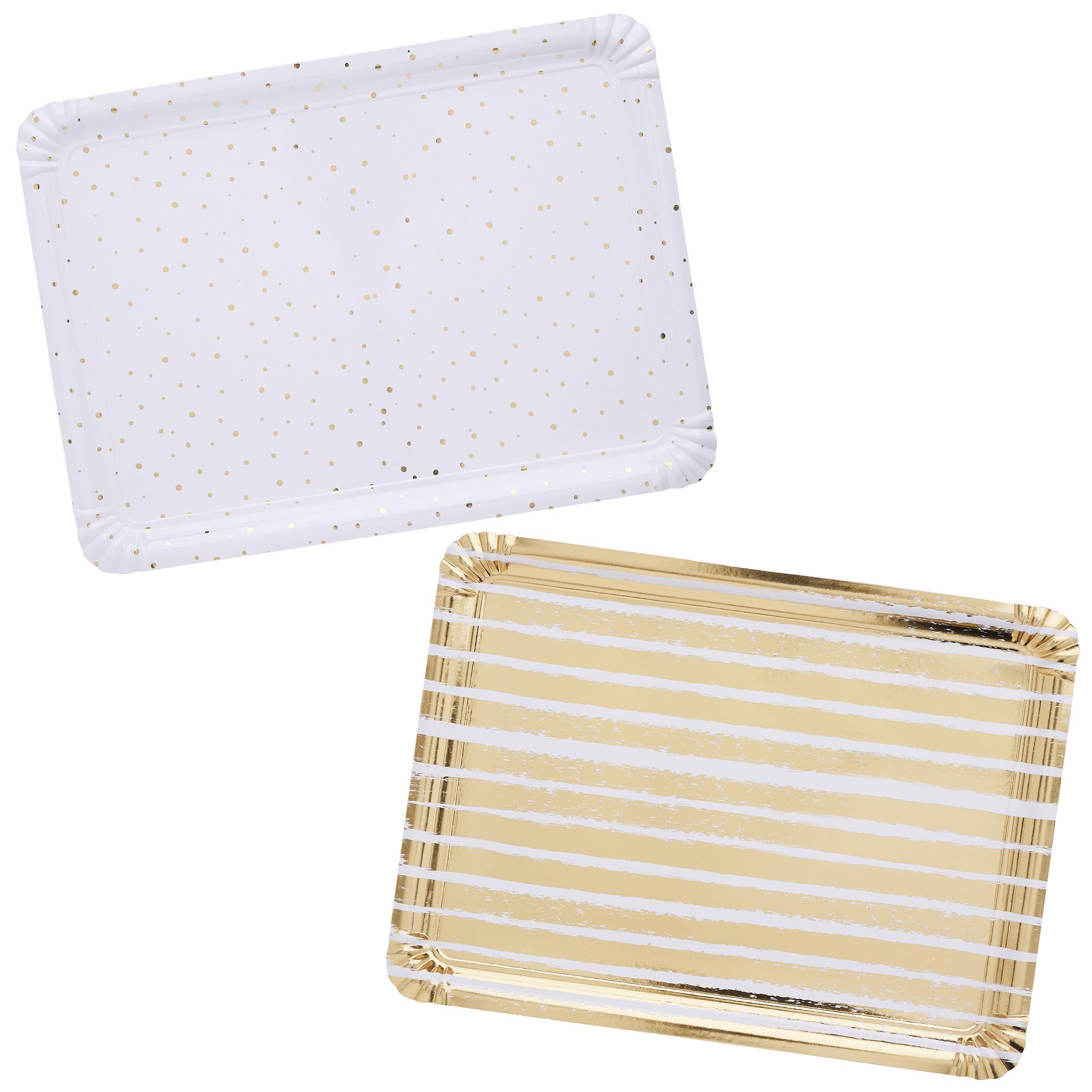 Metallic Paper Trays - Pack of 4 (3 Colour Options)