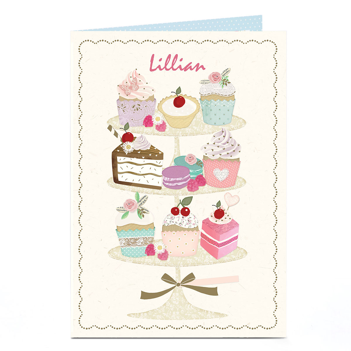 Personalised Card - Cake Stand