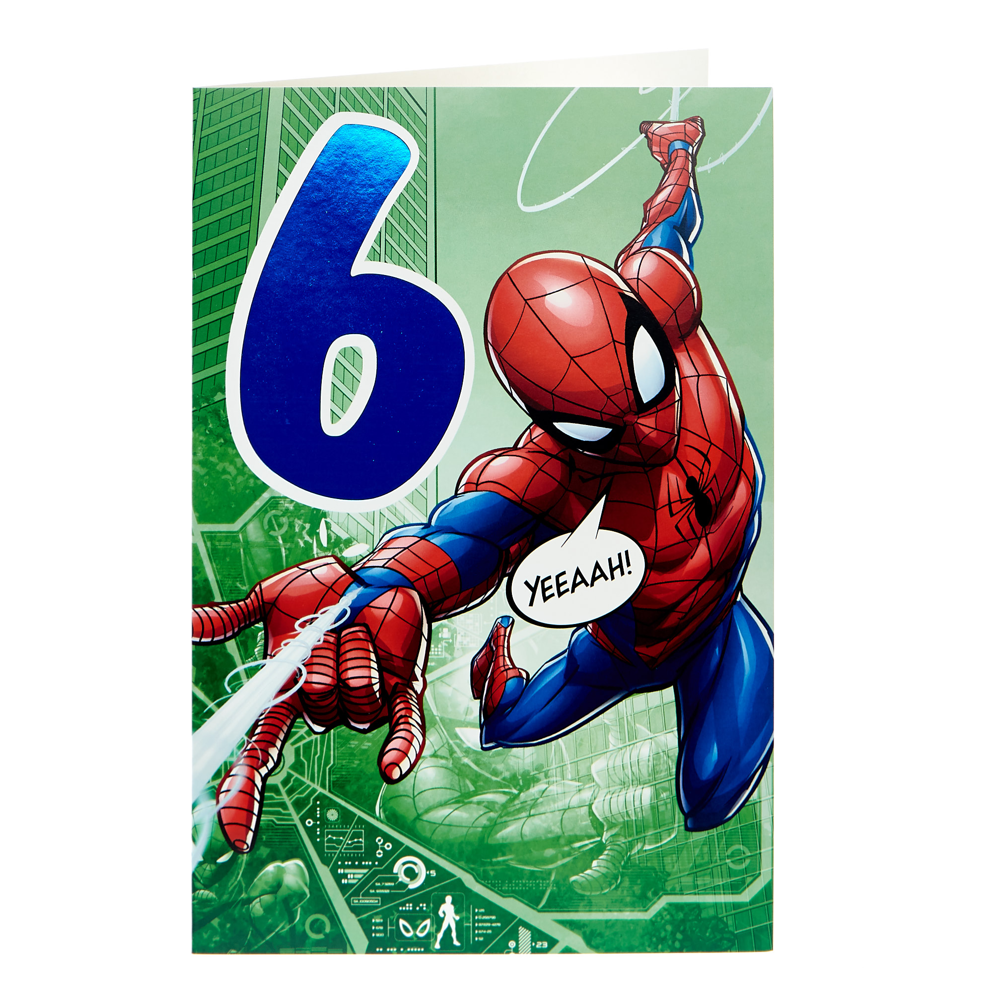 Spider-Man 6th Birthday Card