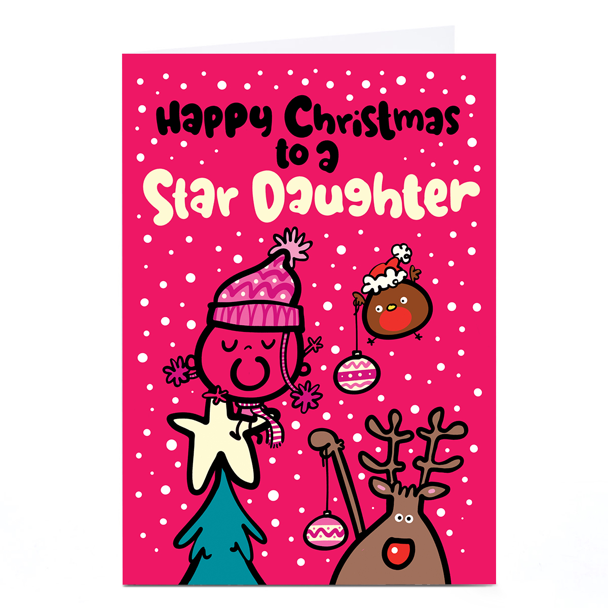 Personalised Fruitloops Christmas Card - Daughter