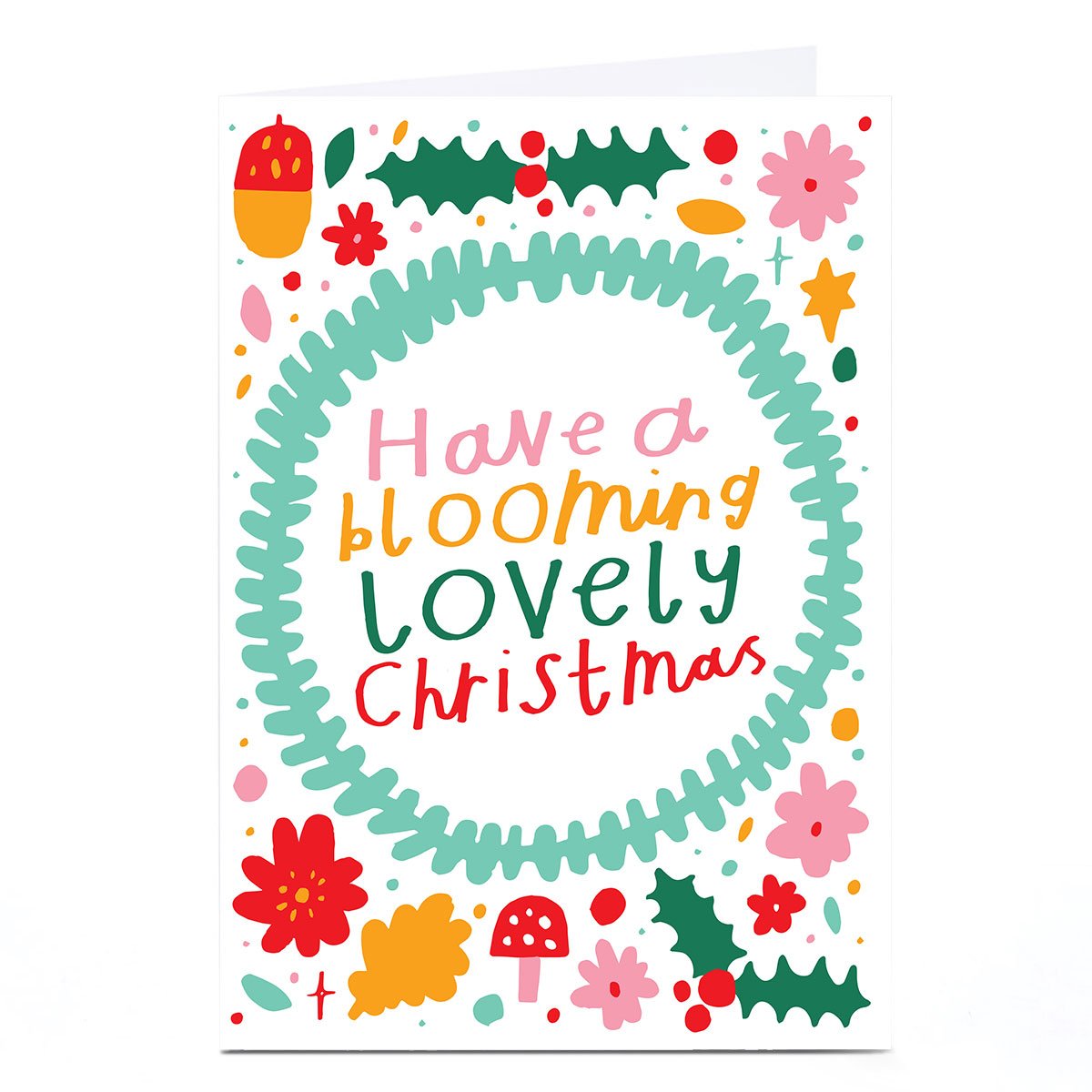 Personalised Nikki Miles Christmas Card - Blooming Lovely