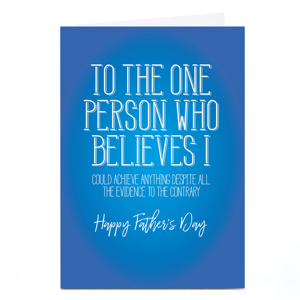 Personalised Punk Father's Day Card - The One Person Who Believes
