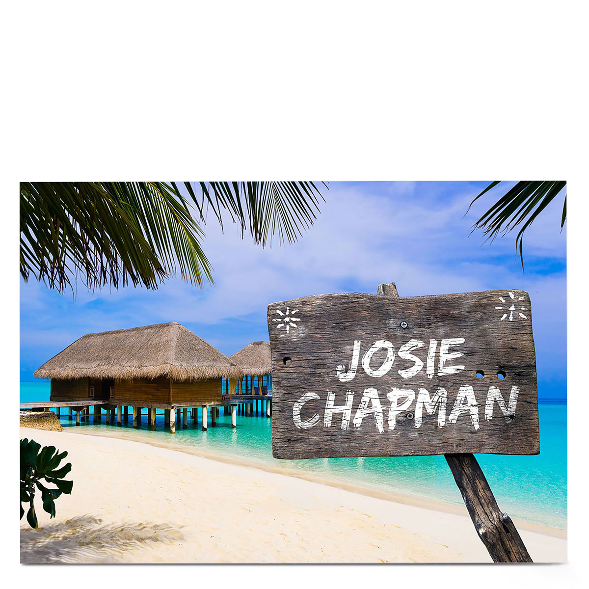 Personalised Card - Beach Sign