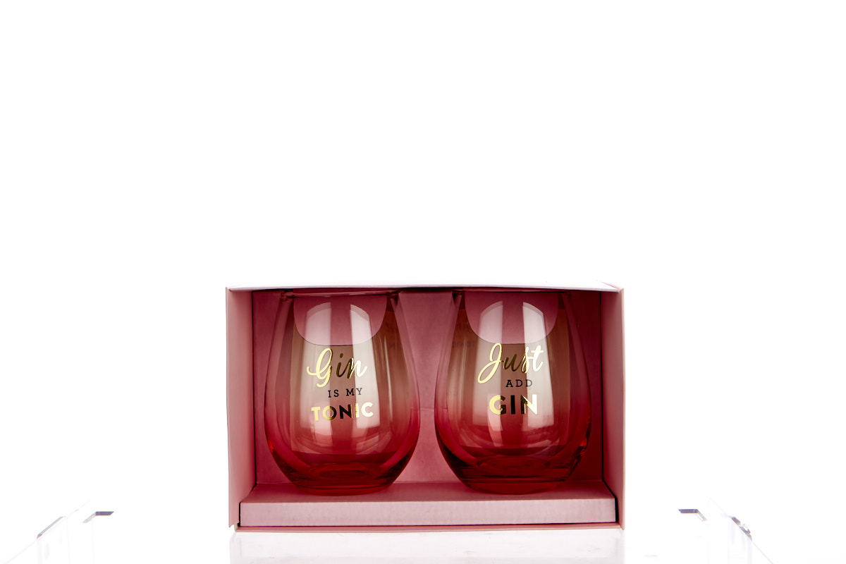 Pink & Gold Gin Glasses|Glassware - Set of 2