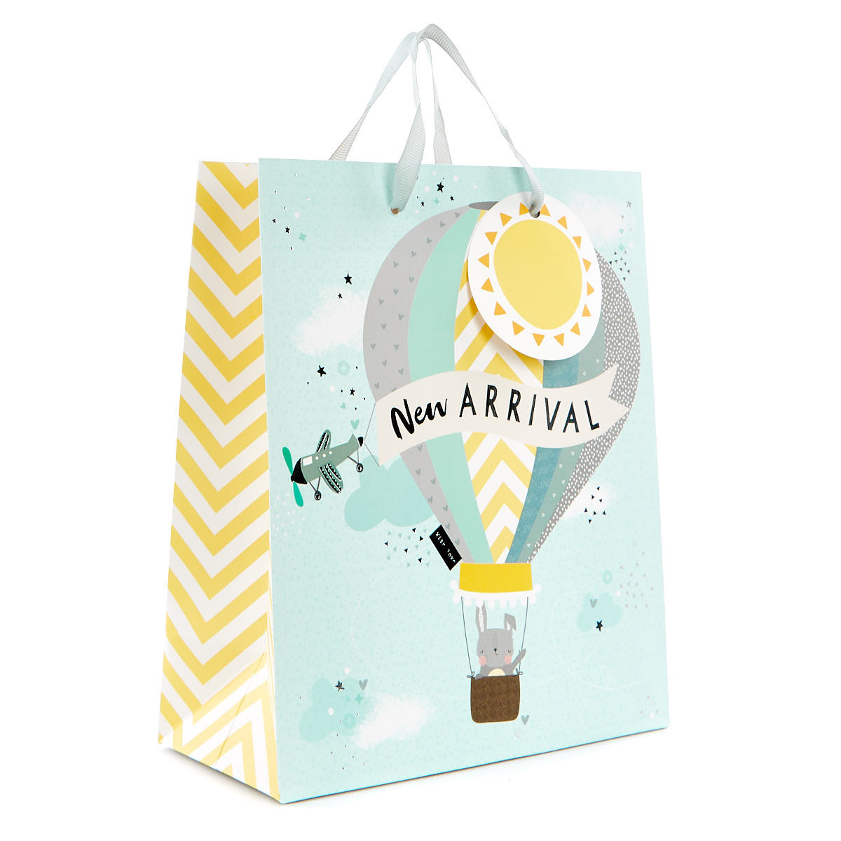 Medium Portrait Blue And Yellow Gift Bag - New Arrival