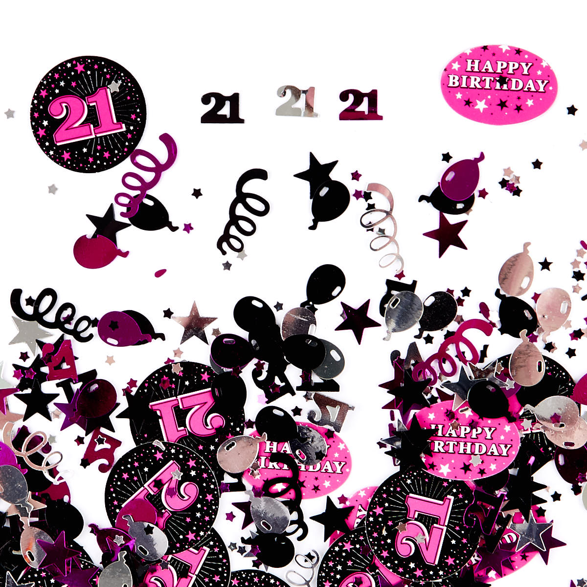 21st Birthday Pink Foiletti