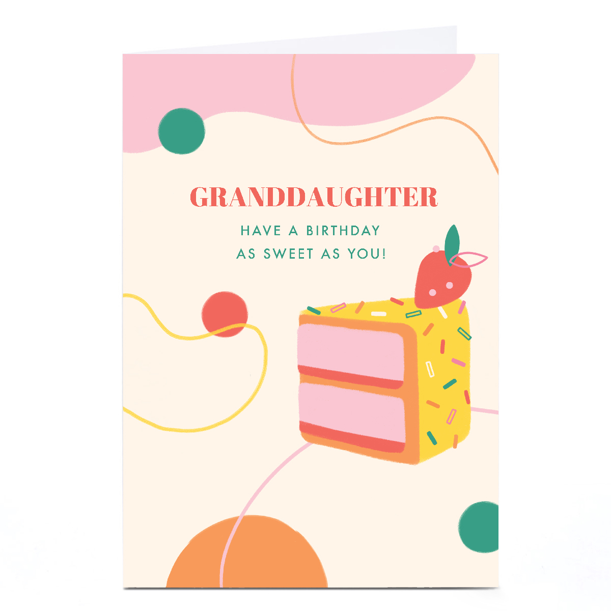 Personalised Birthday Card - Granddaughter have a birthday as sweet as you!