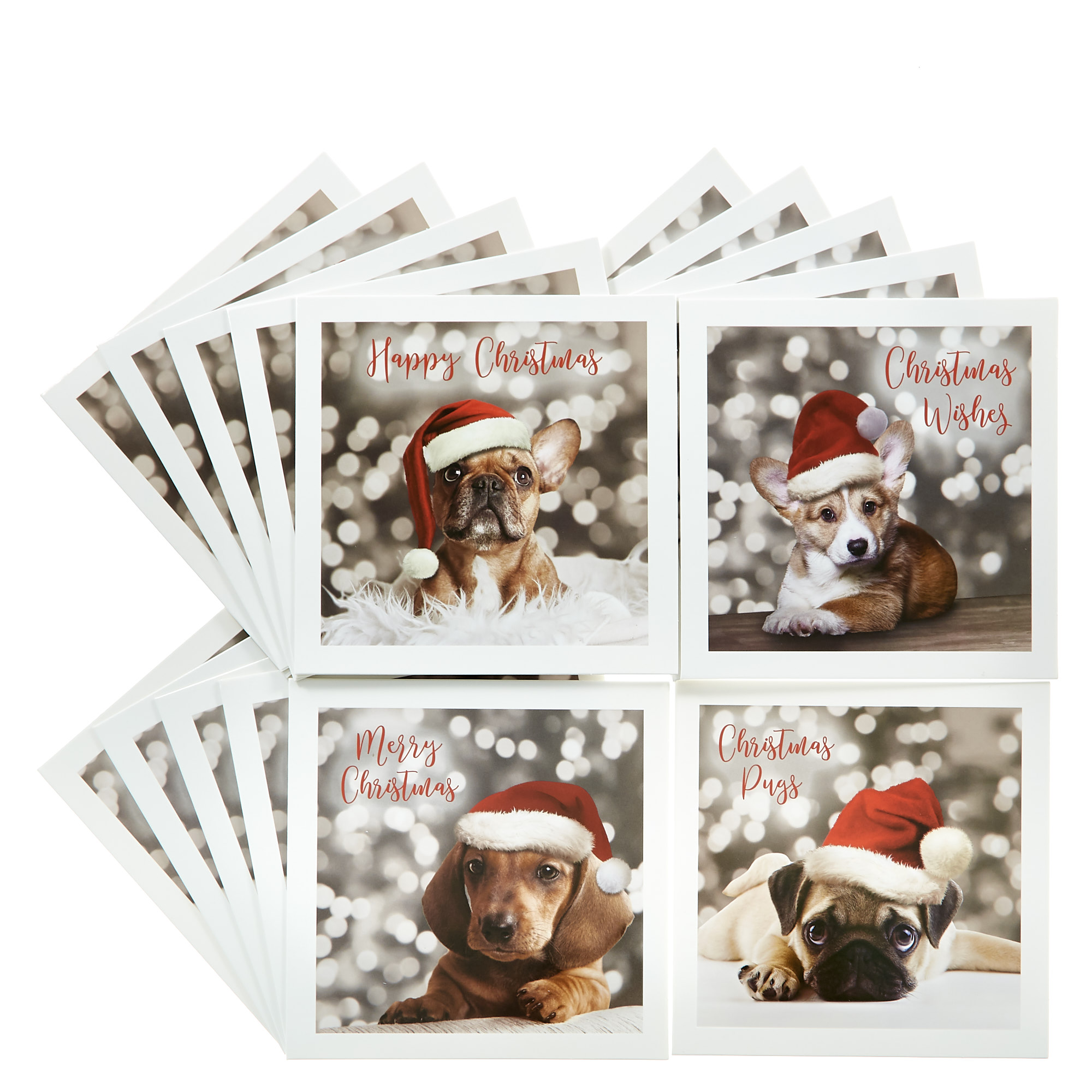 20 Dog-Themed Charity Christmas Cards - 4 Designs 