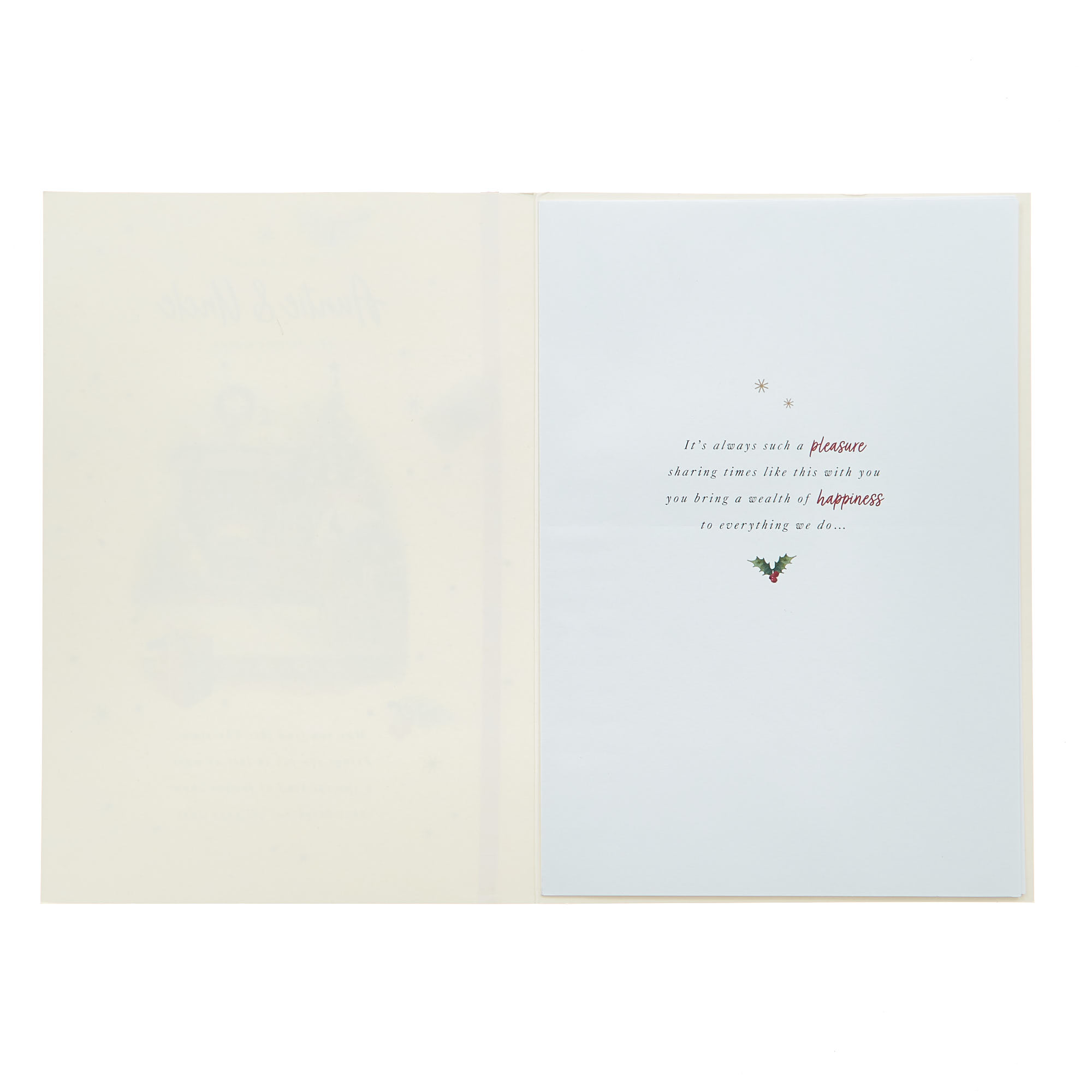 Christmas Card - Auntie & Uncle Cosy Scene 
