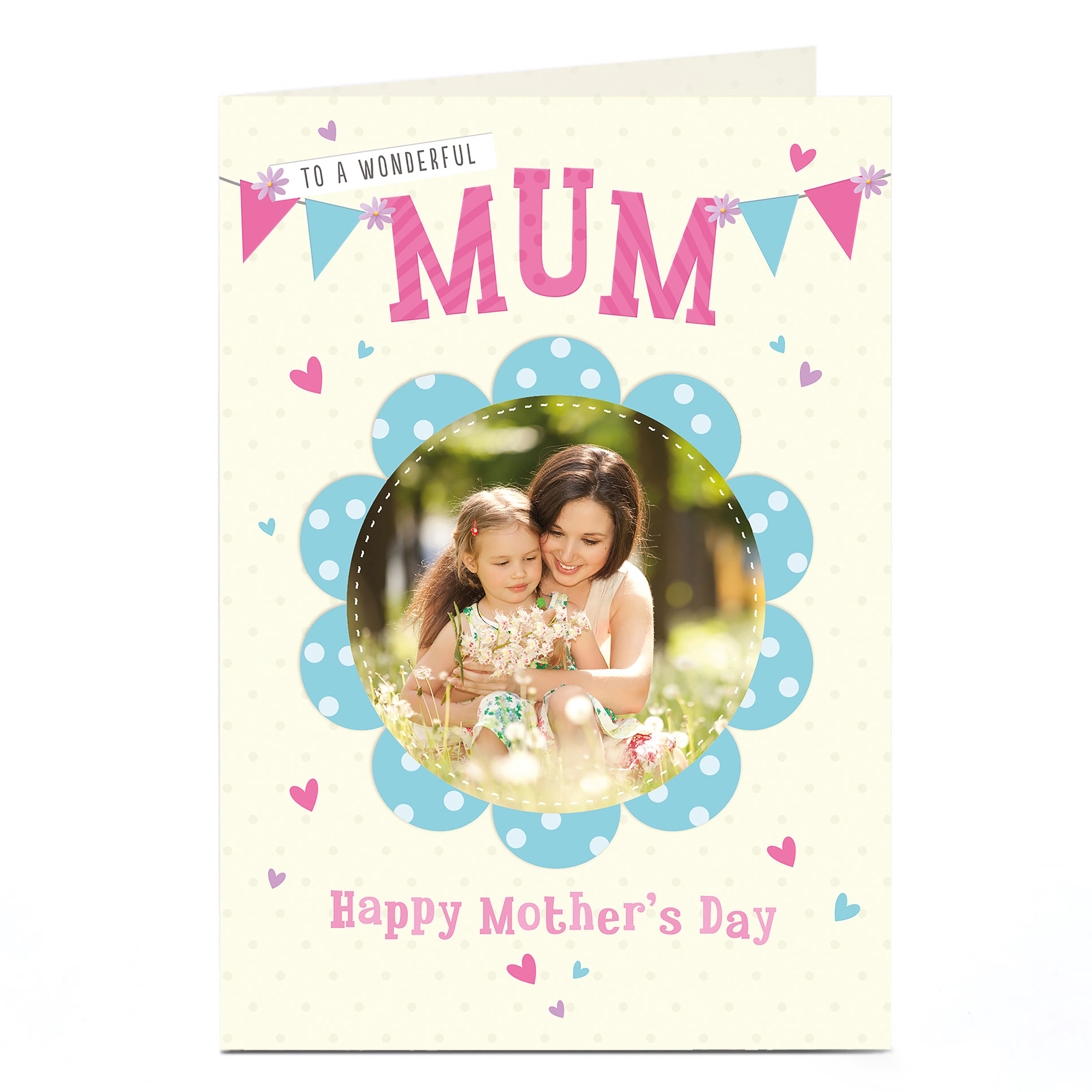 Photo Upload Mother's Day Card - Mum Bunting