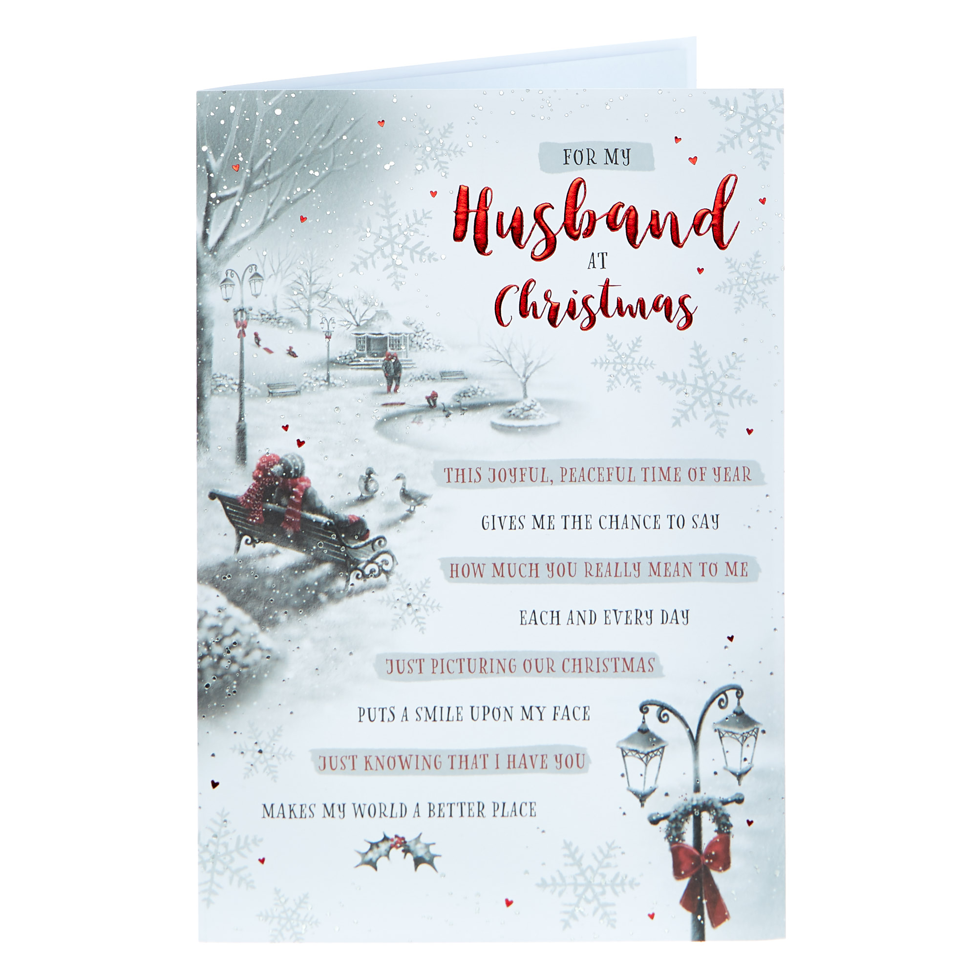 Christmas Card - Husband Joyful & Peaceful