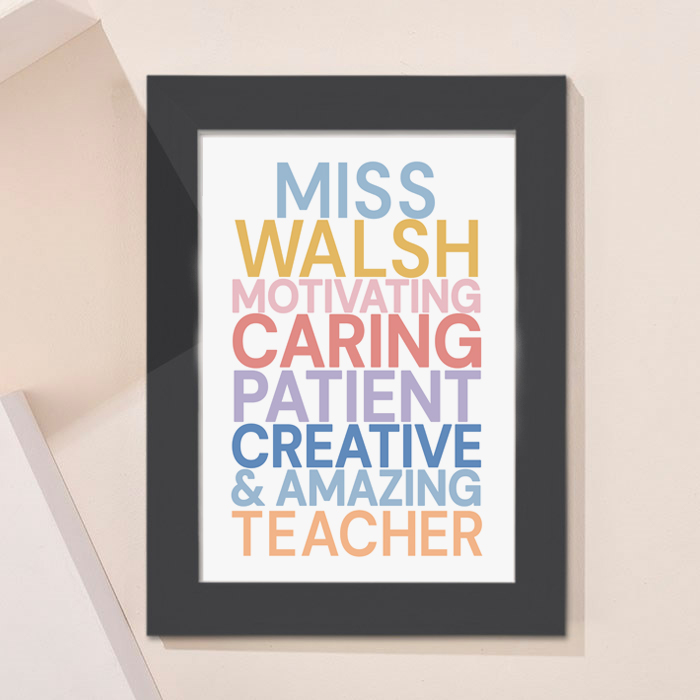 Personalised Motivating Caring Portrait Print