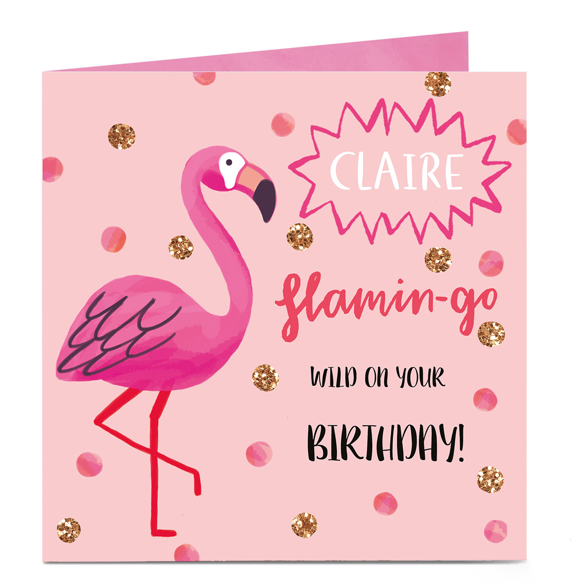 Personalised Birthday Card - Flamin-go Wild