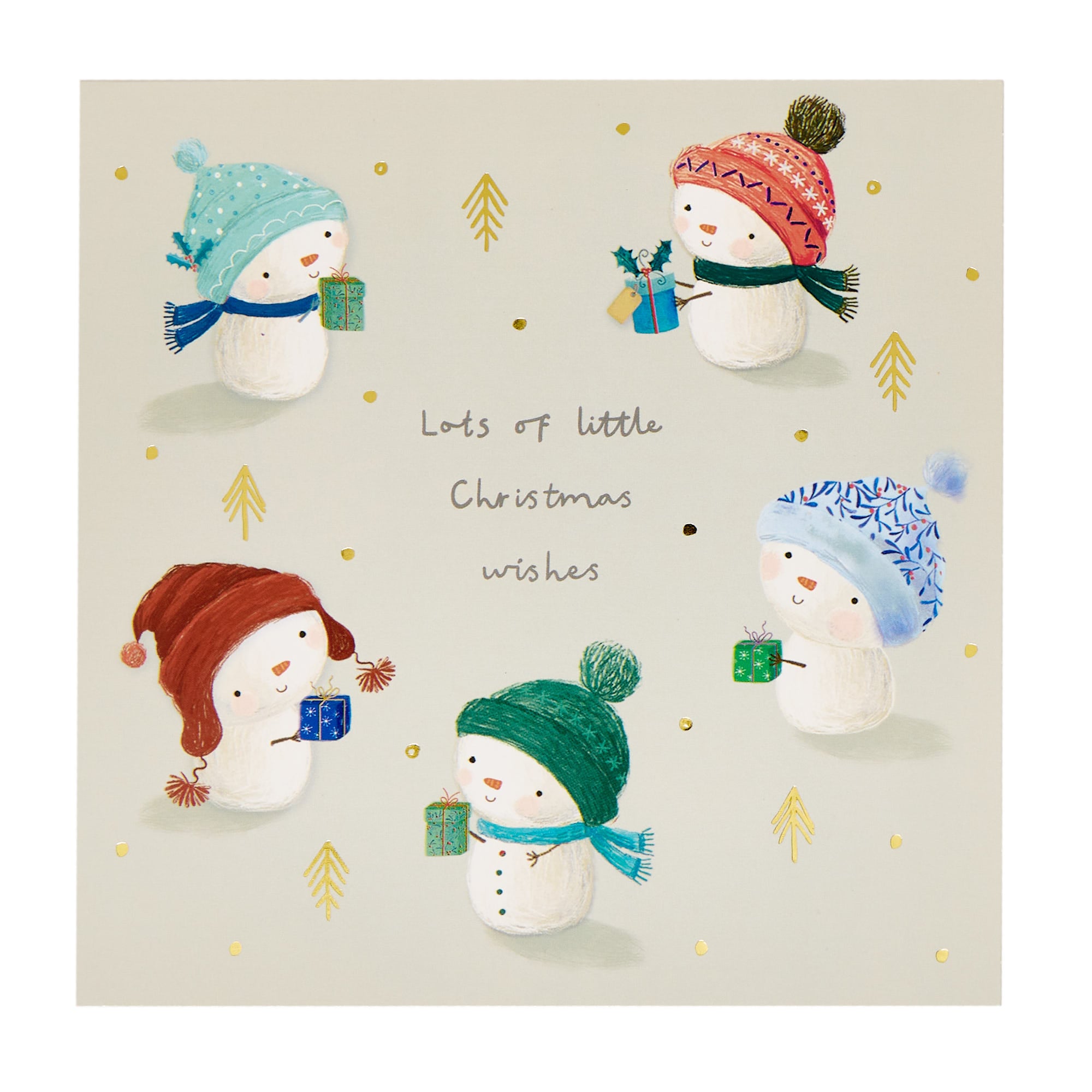 10 Square Snowmen Charity Christmas Cards