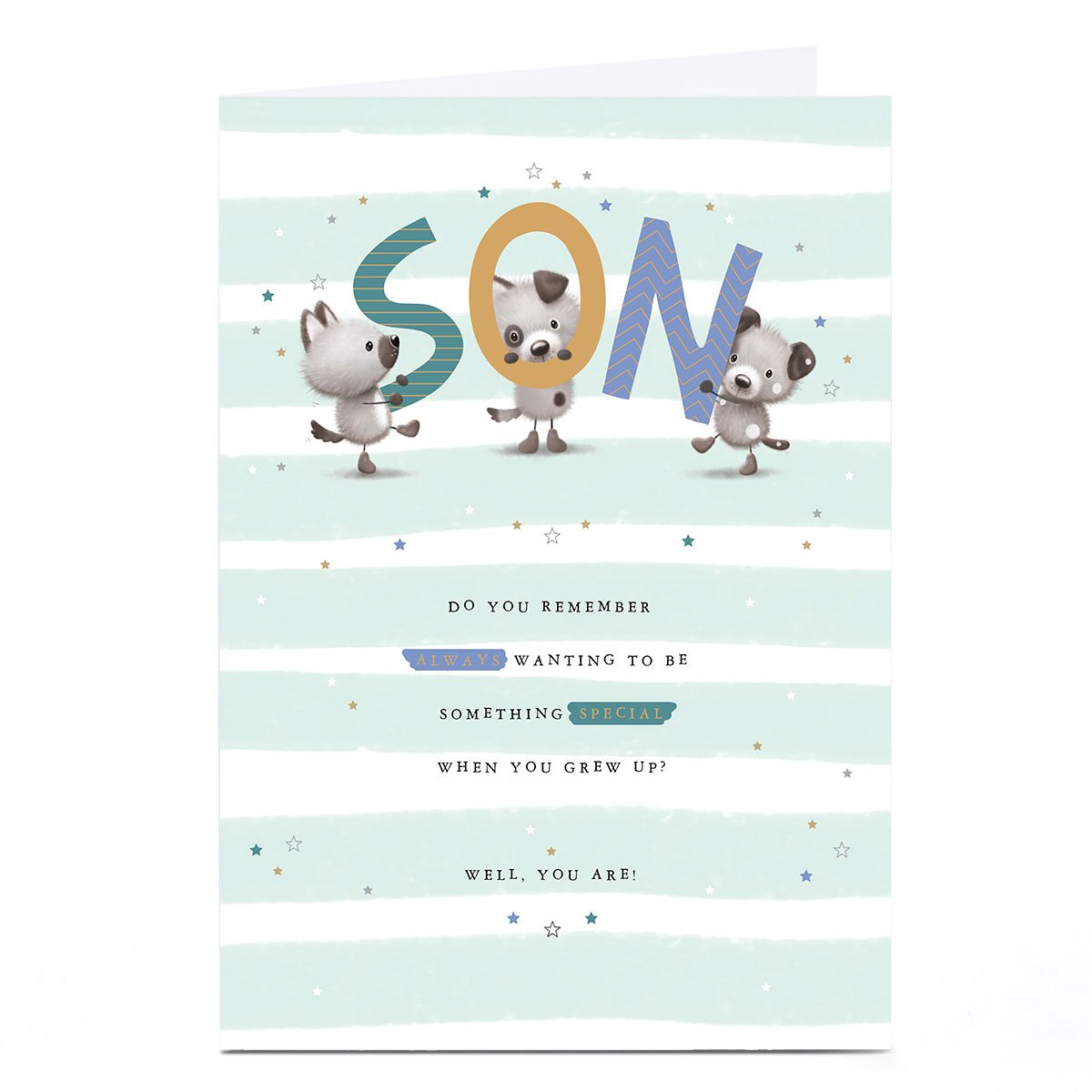 Personalised Birthday Card - You Are Something Special, Son