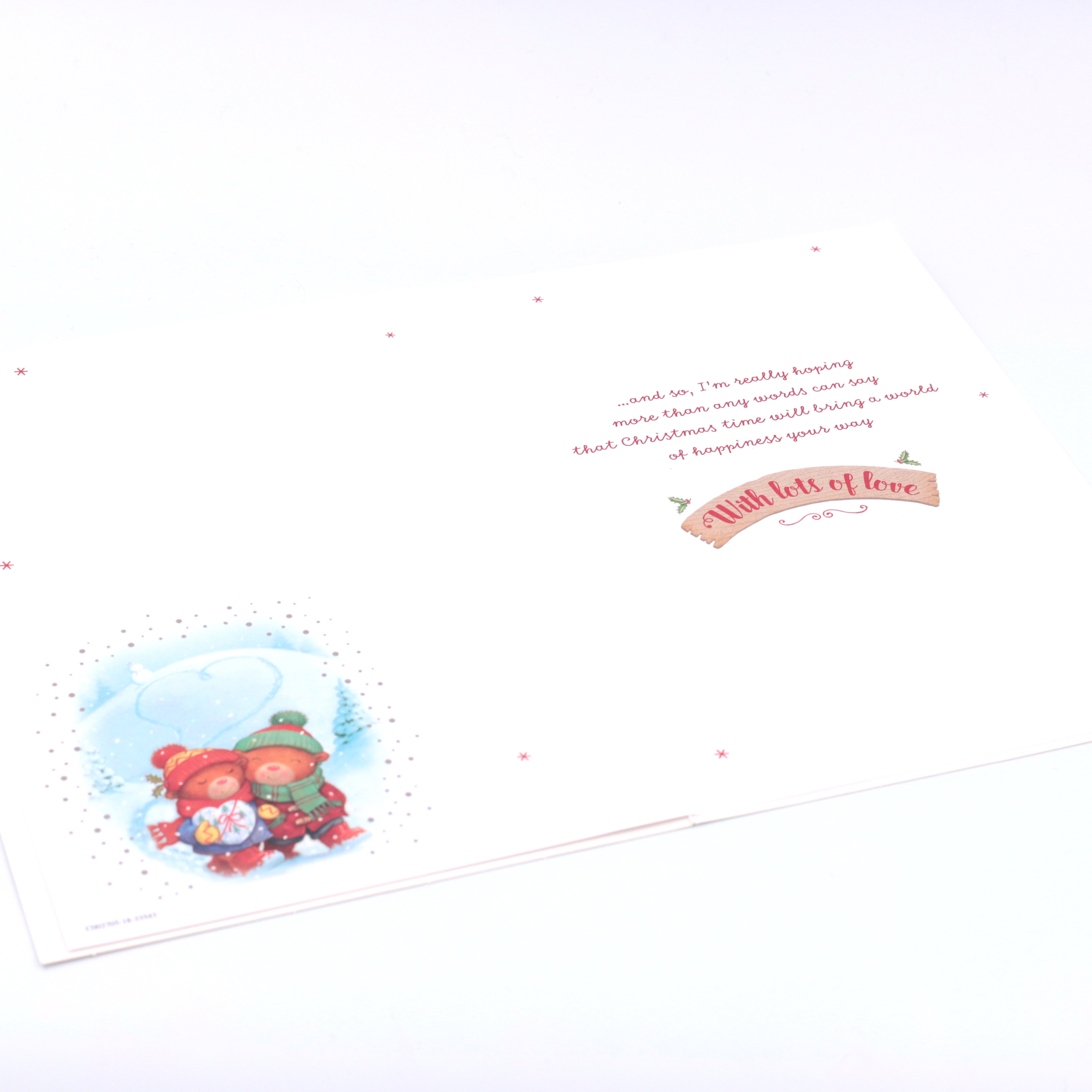 Christmas Card - Special Husband, Cute Bears In The Snow