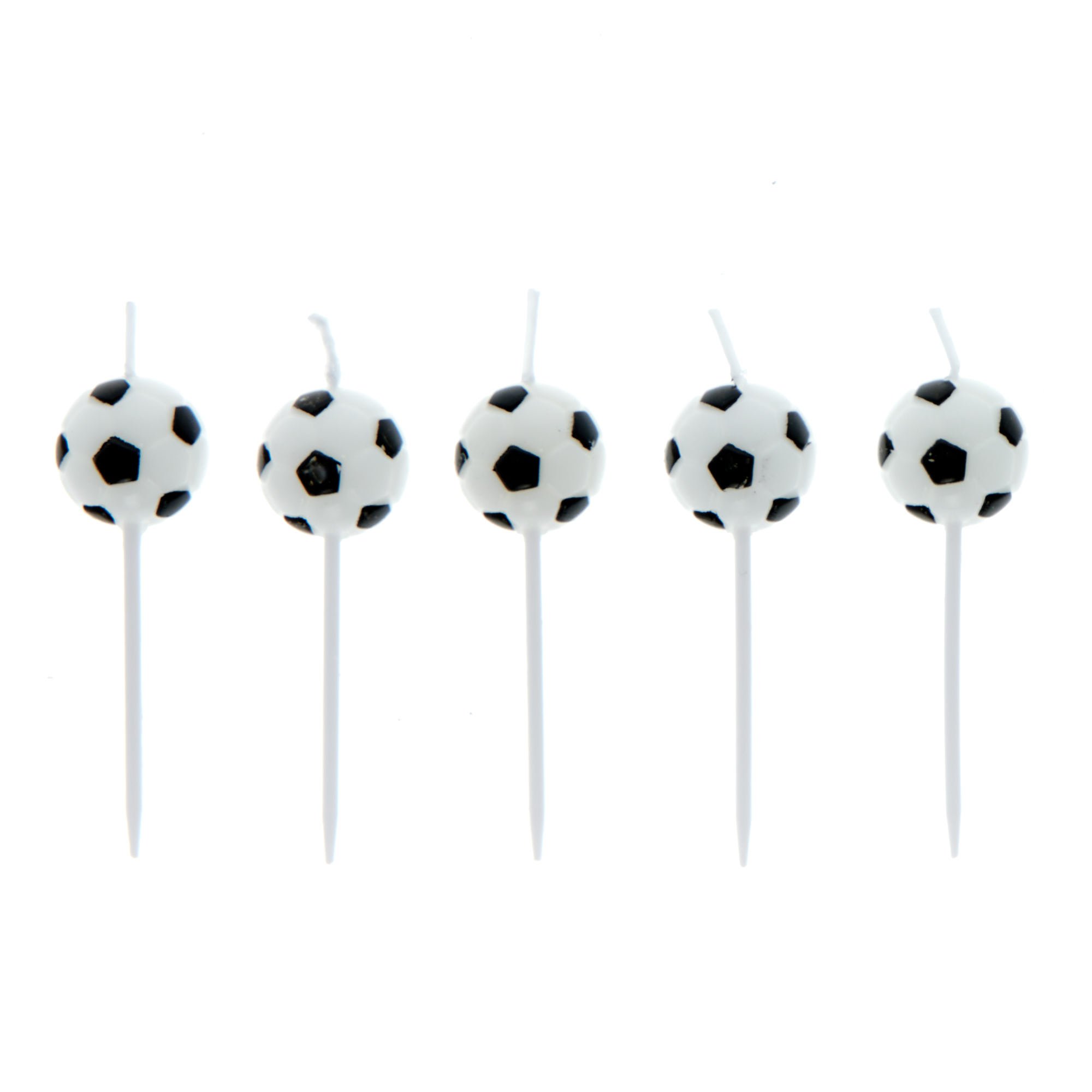 Football Pick Cake Candles - Pack of 5