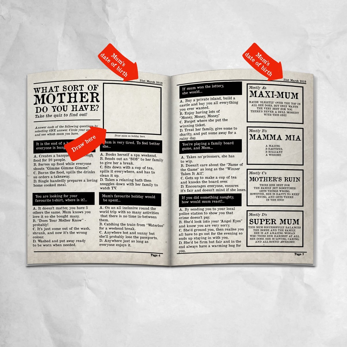 Personalised Newspaper - The Daily Mum