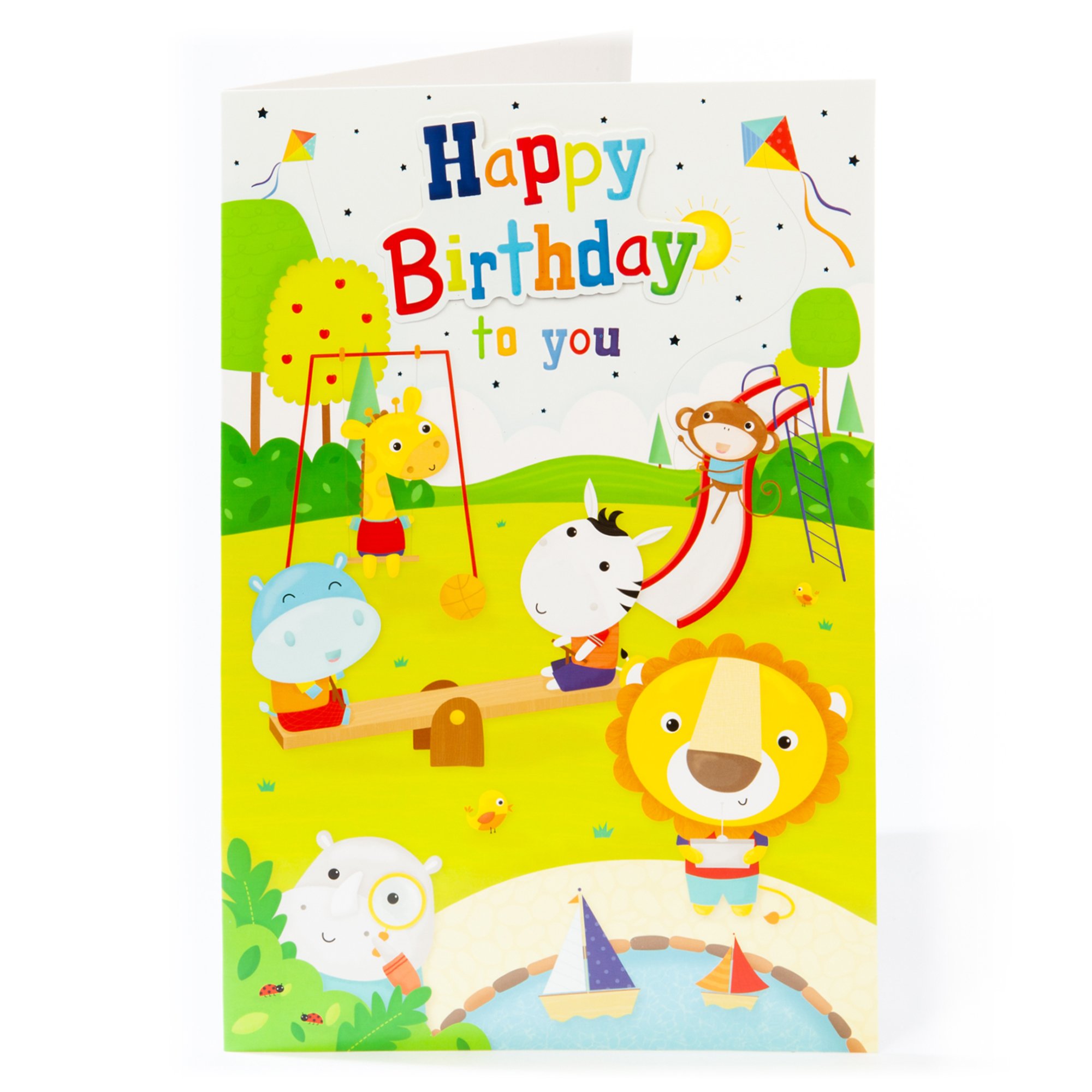Giant Birthday Card - Animals In The Park
